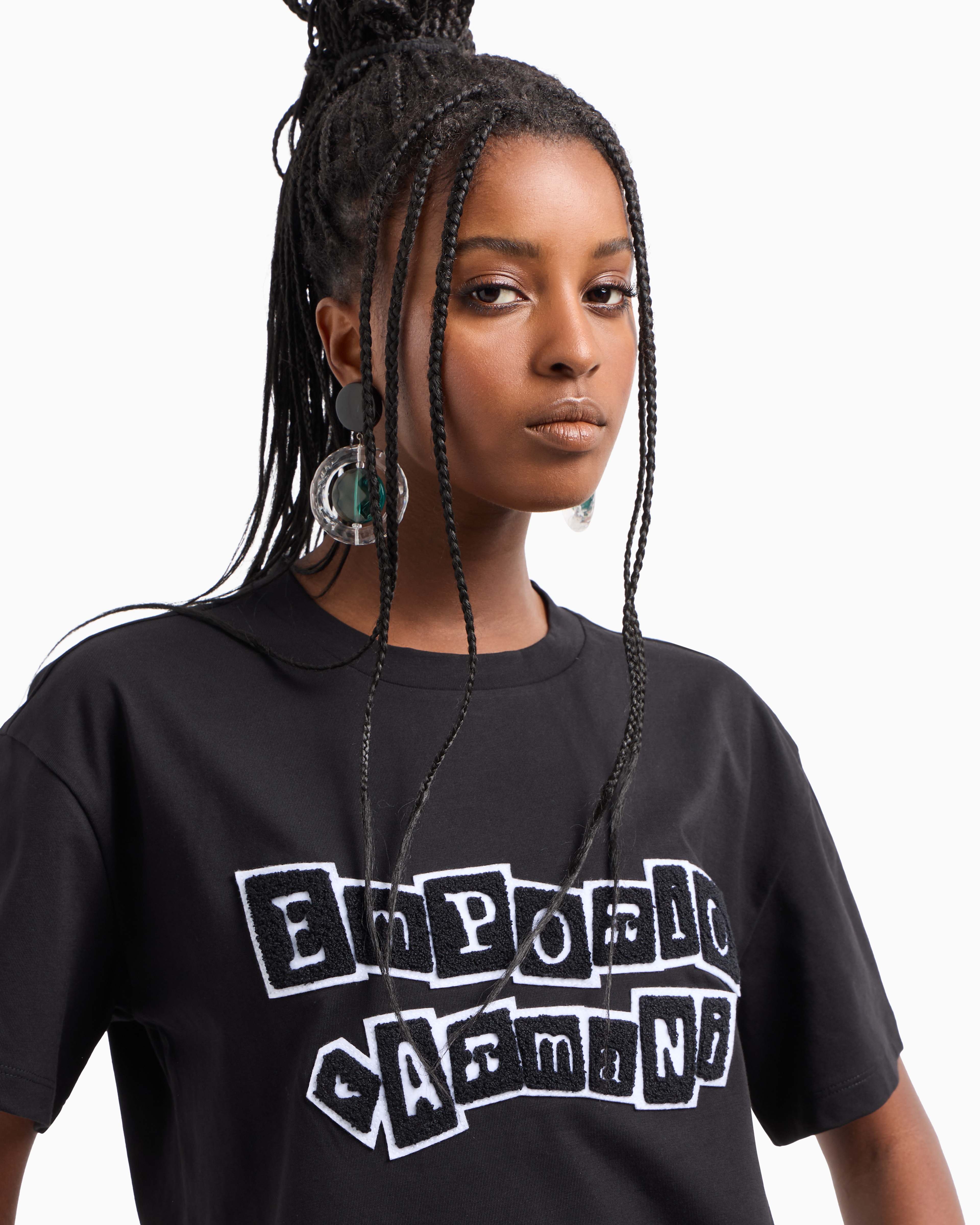 Emporio Armani Official Store Regular Fit T-shirts In Black