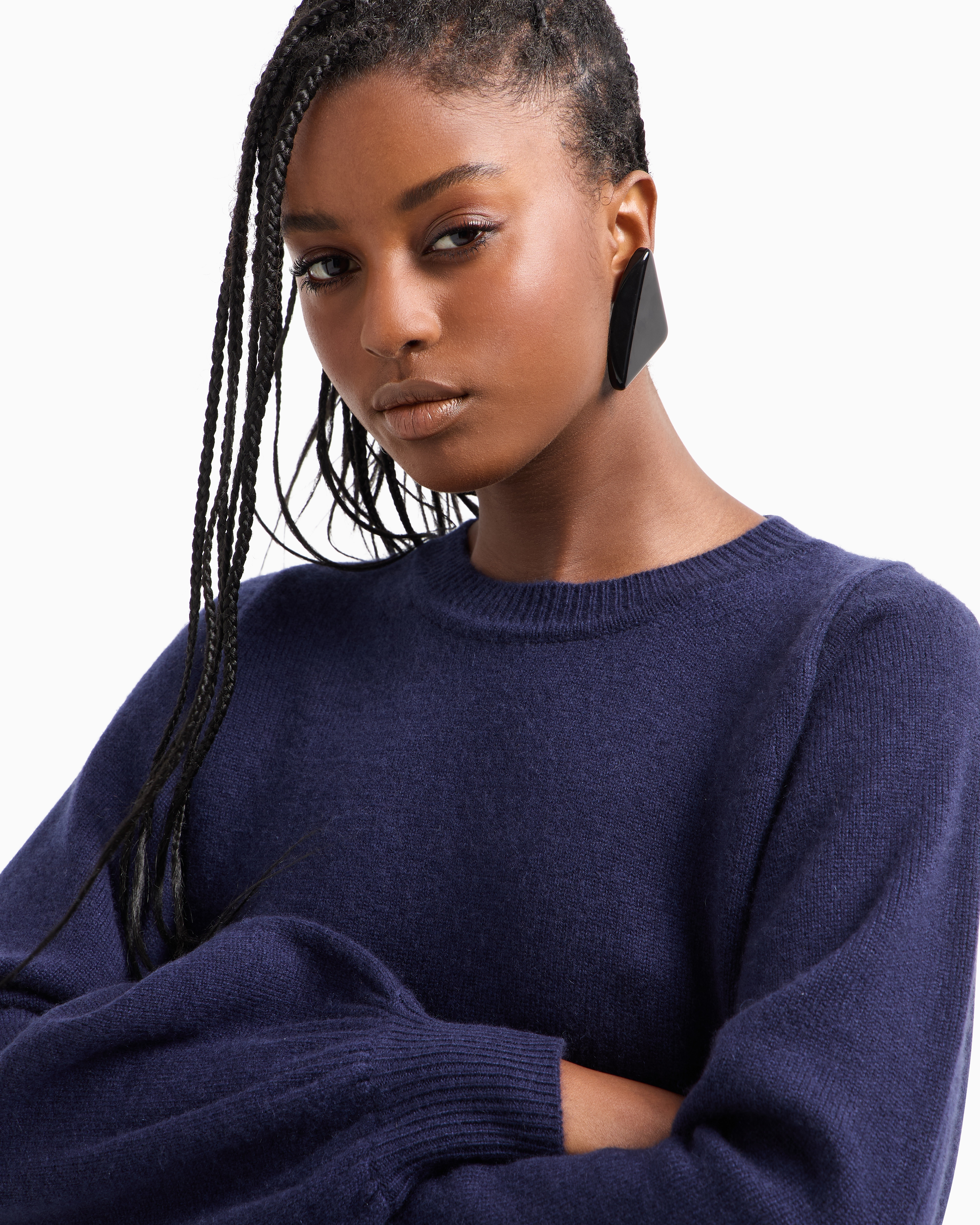 Emporio Armani Official Store Sweaters In Blue