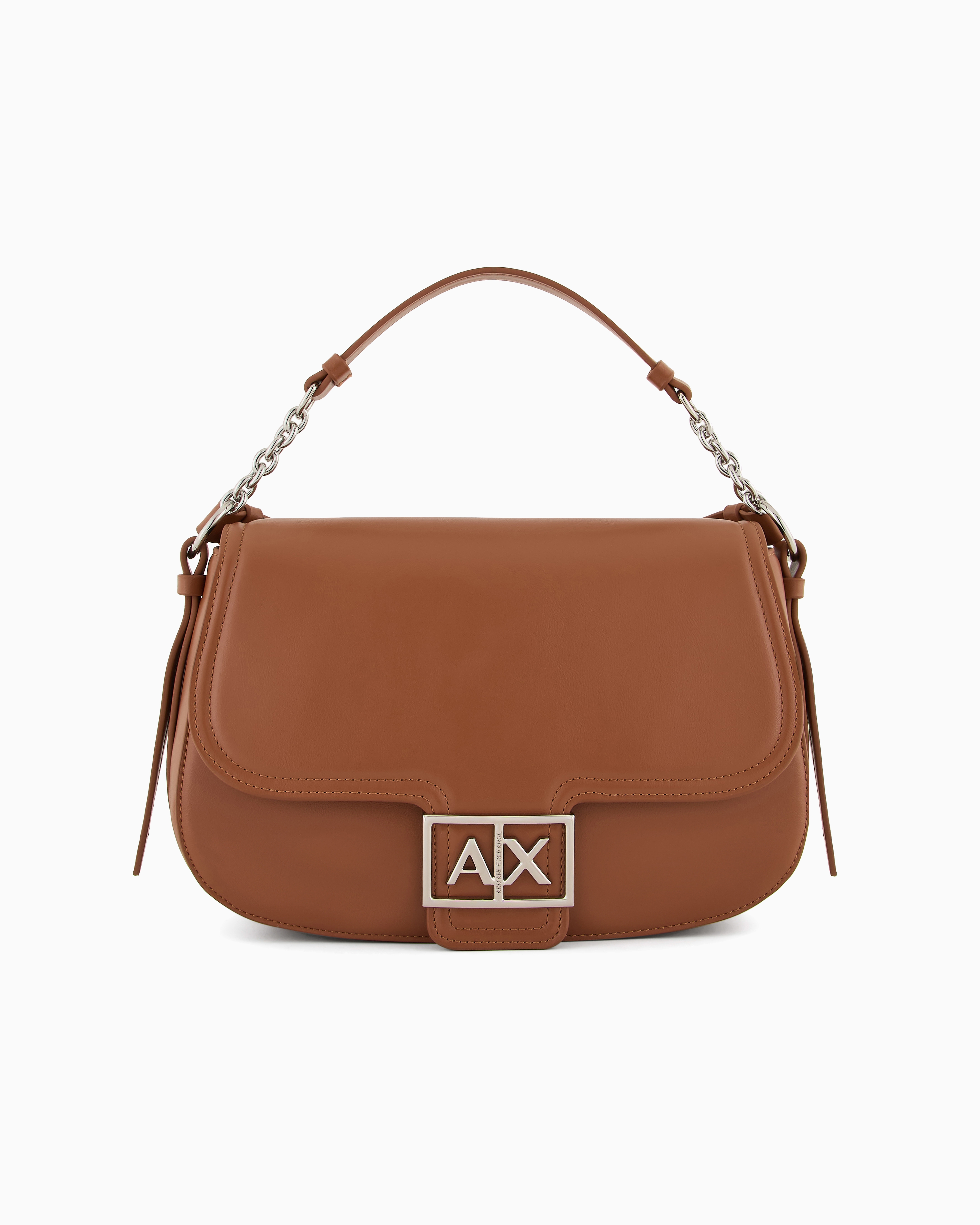 Rounded shoulder bag with monogram logo Armani Exchange
