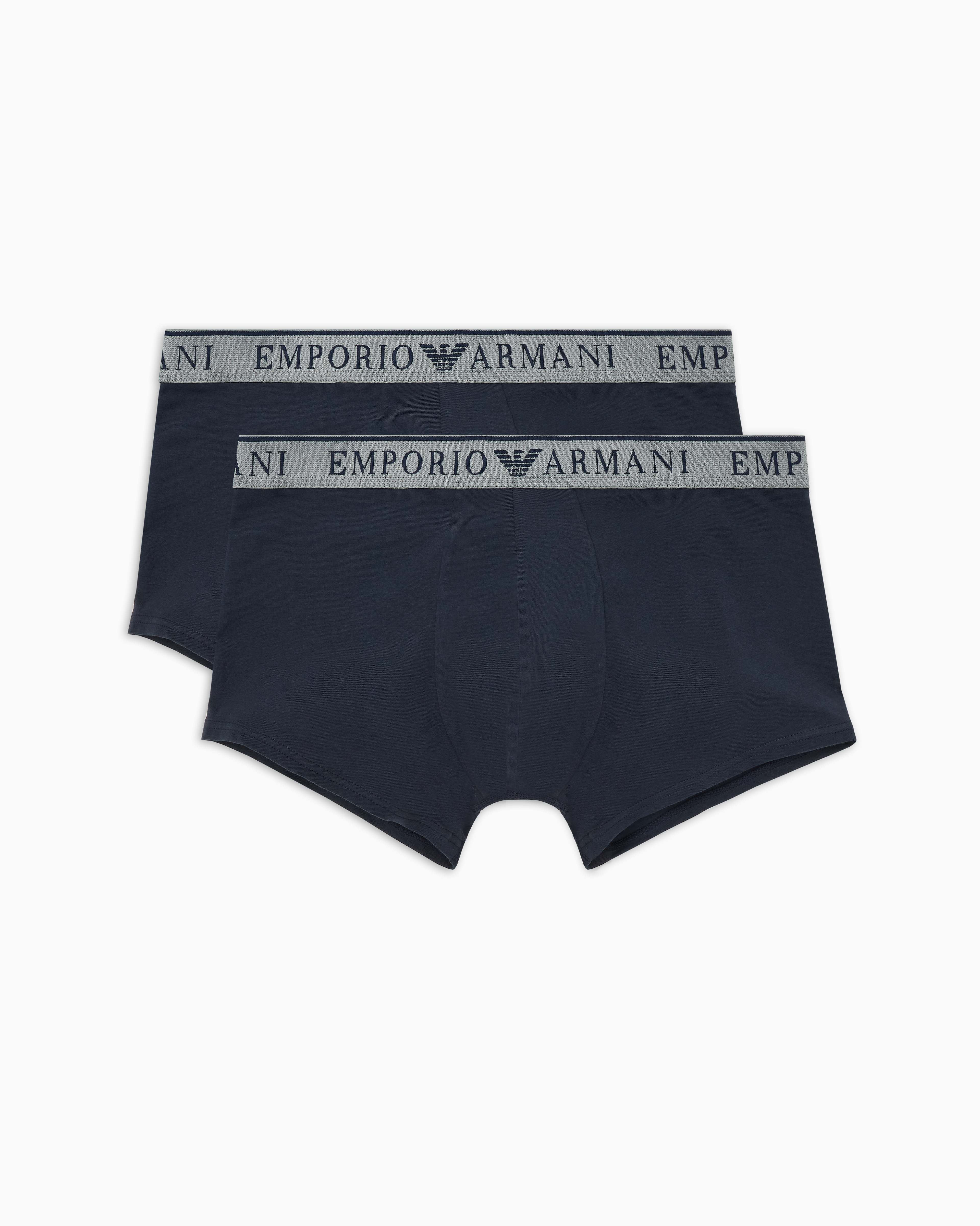 Emporio Armani Navy Blue Two-Pack Of Endurance Logo Boxer Briefs Medium
