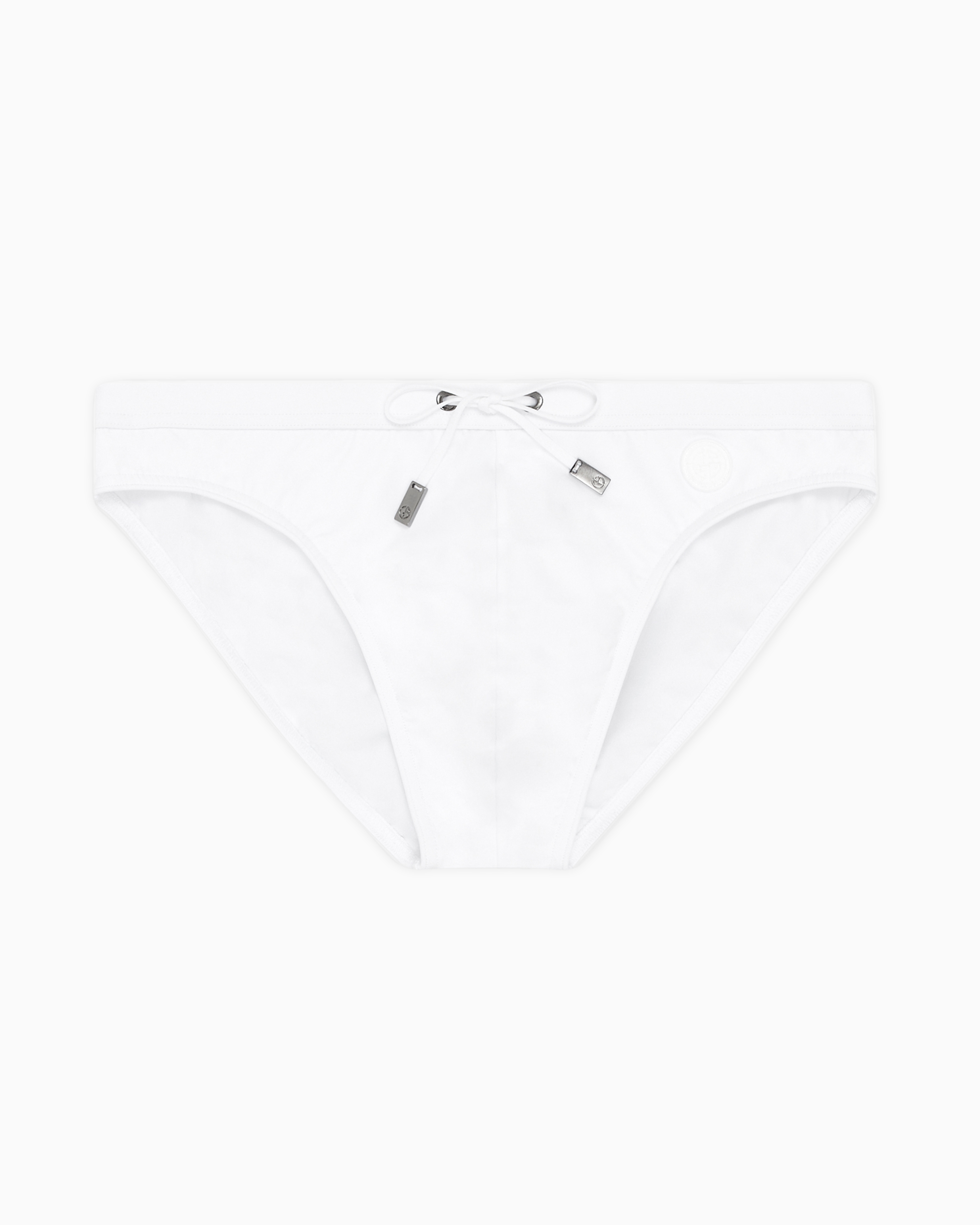 Giorgio Armani Official Store Logo Swimsuit In White