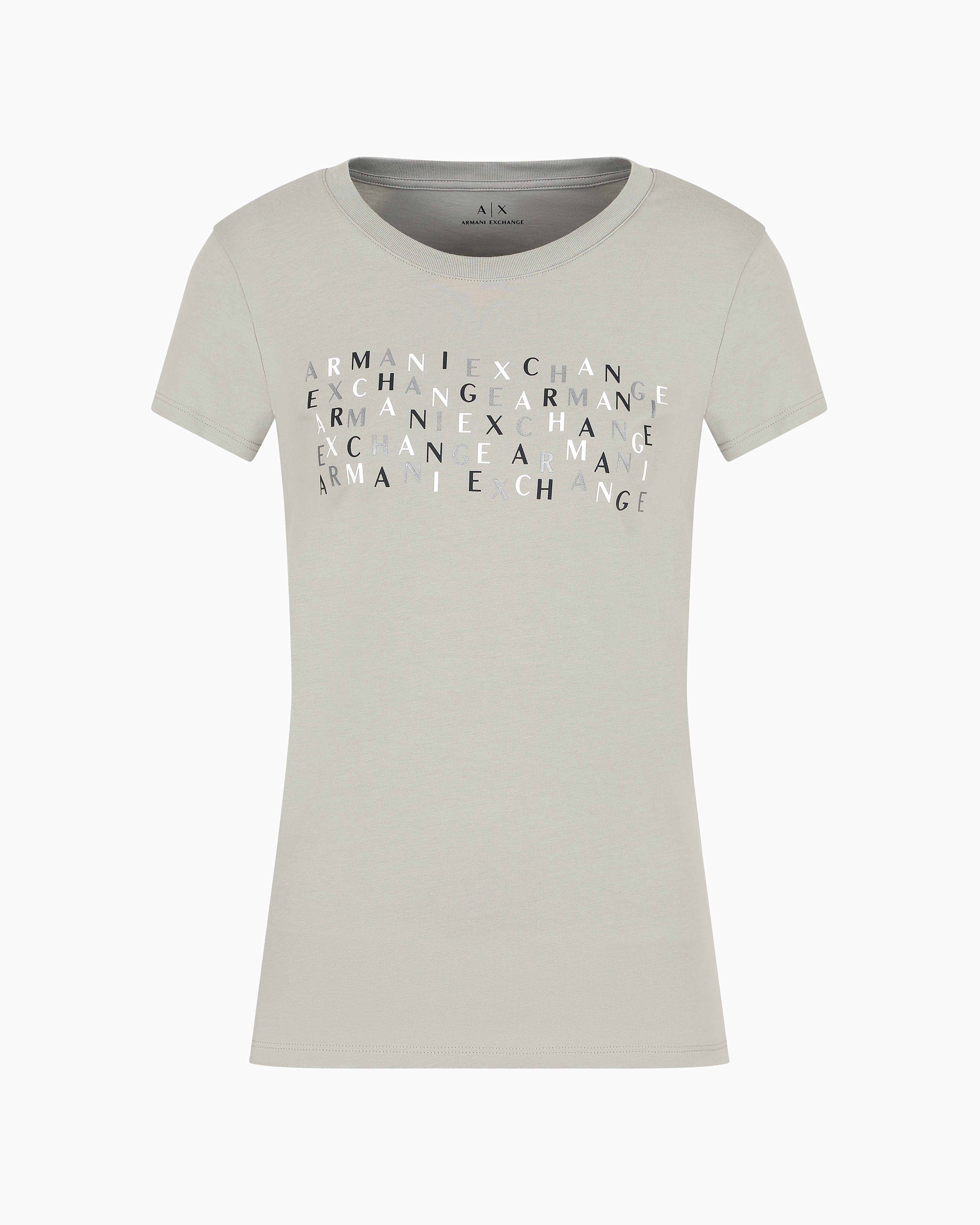 Armani Exchange Official Store Slim Fit T-shirts In Gray