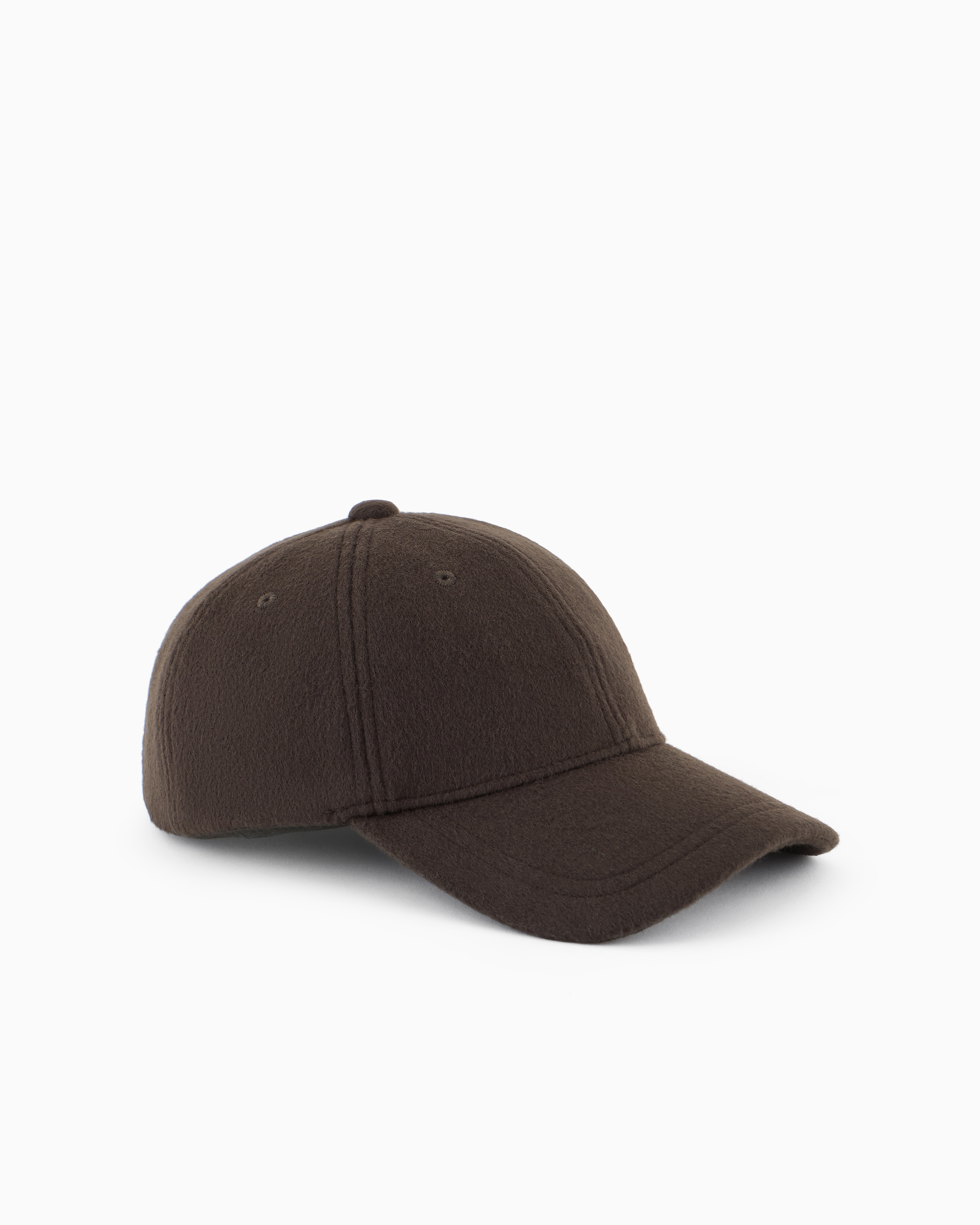 Emporio Armani Official Store Wool Cloth Baseball Cap In Military Green