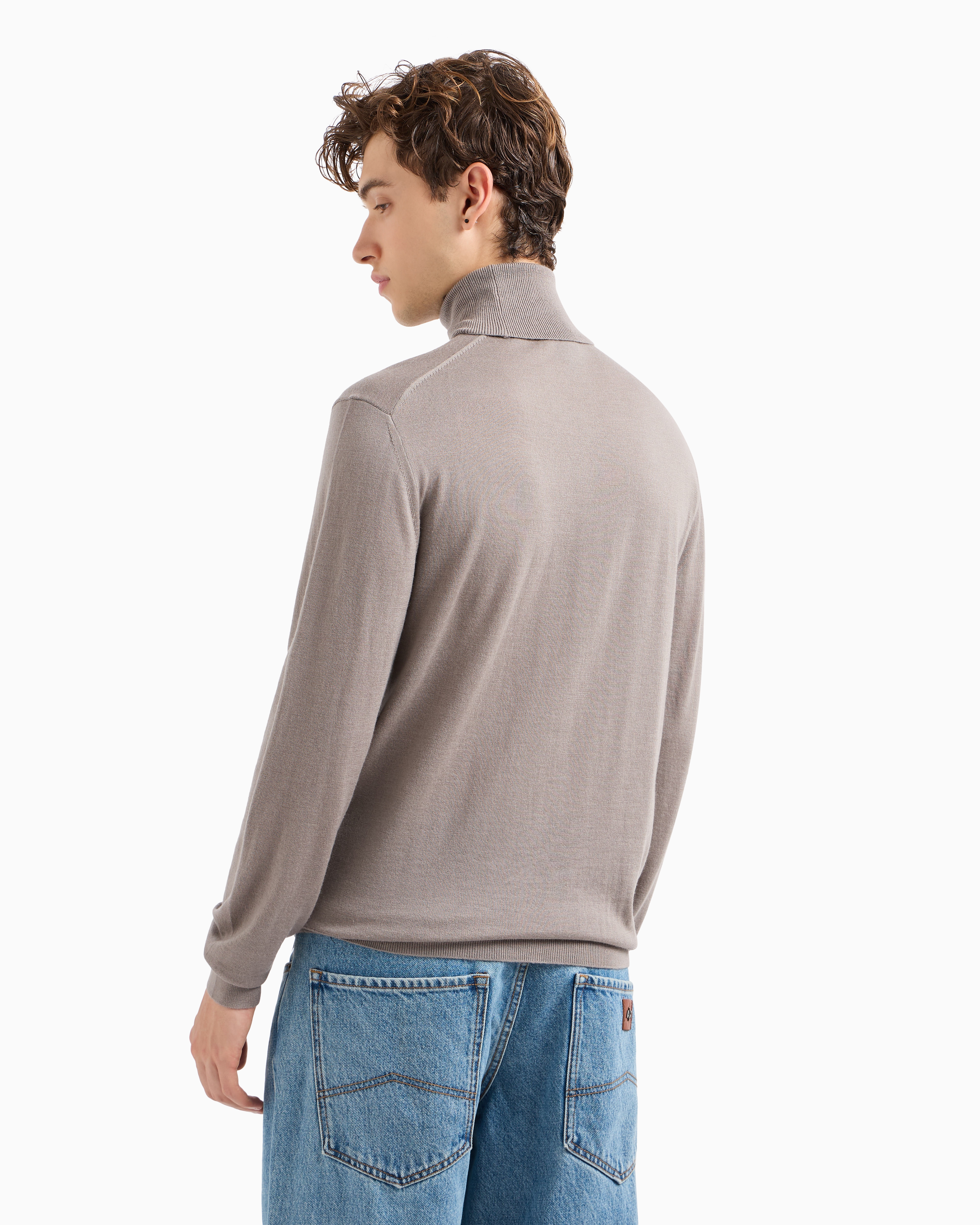akoanグレー36 Virgin wool turtleneck sweater | Armani Exchange