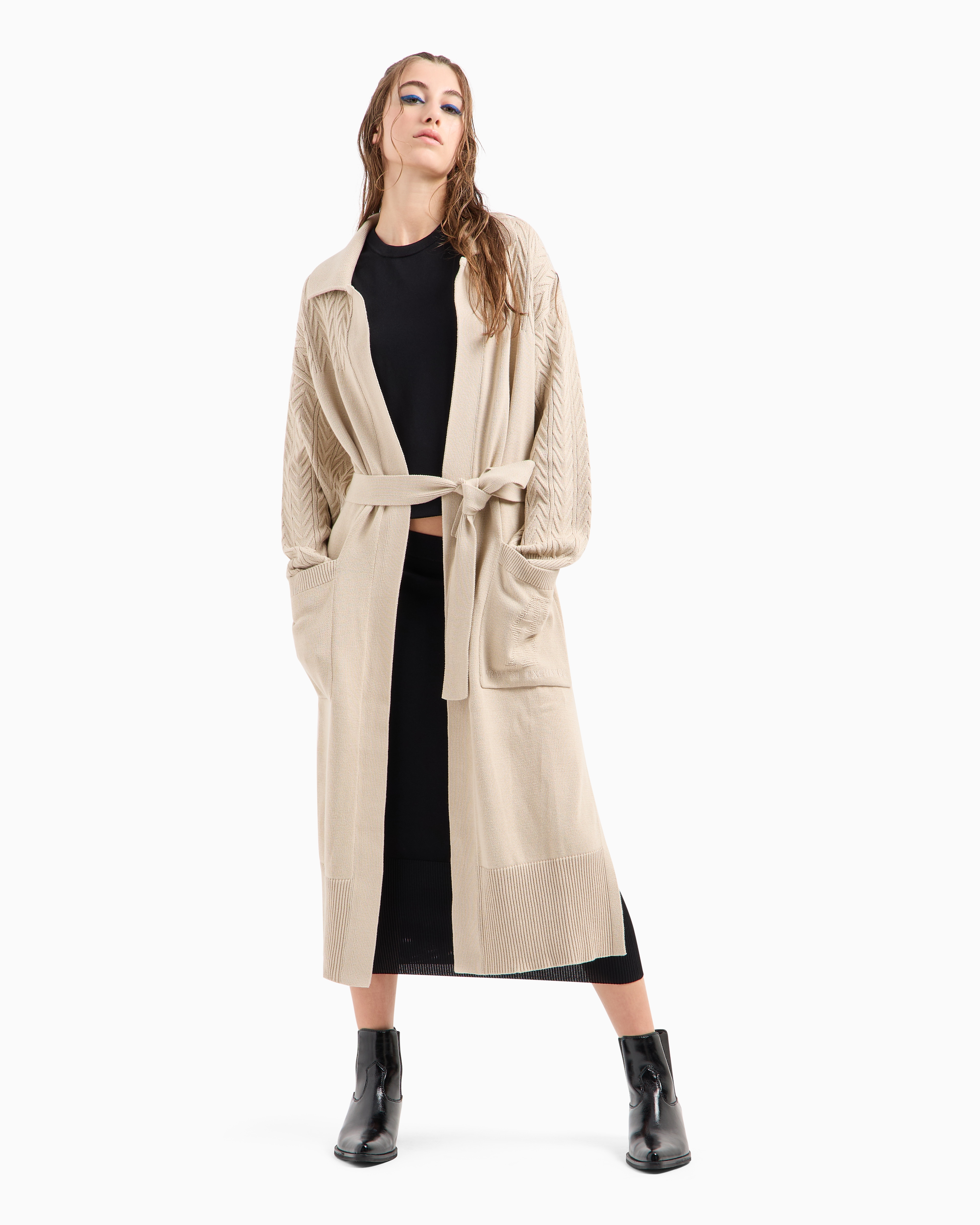 美品 GIORGIO ARMANI 多連ボタン ロングカーディガン カシミヤ 6315670001219911_1_e50def2e-