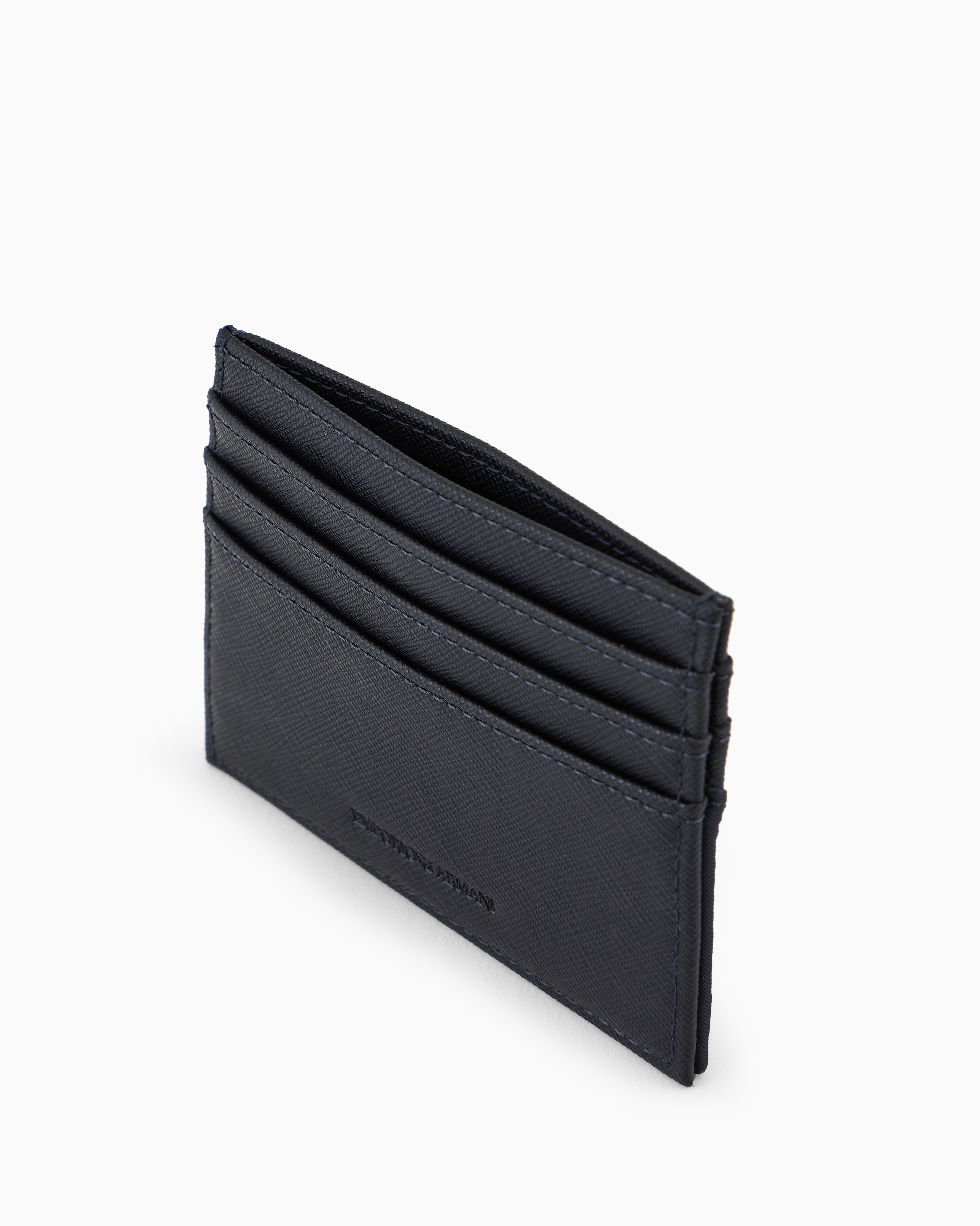 EMPORIO ARMANI ASV REGENERATED SAFFIANO AND RECYCLED NYLON CARD HOLDER 