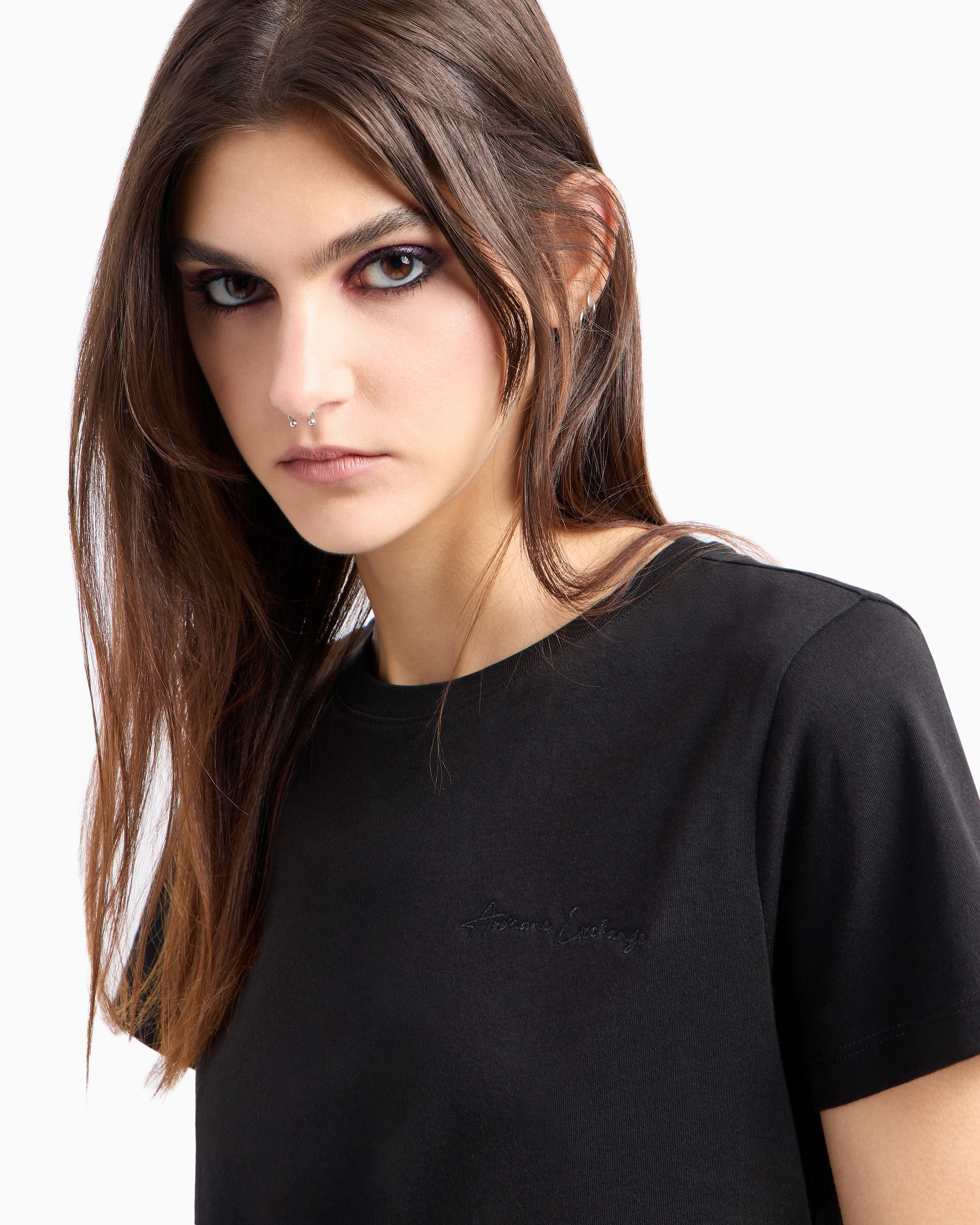 Regular fit T-shirt with mini signature print ASV cotton