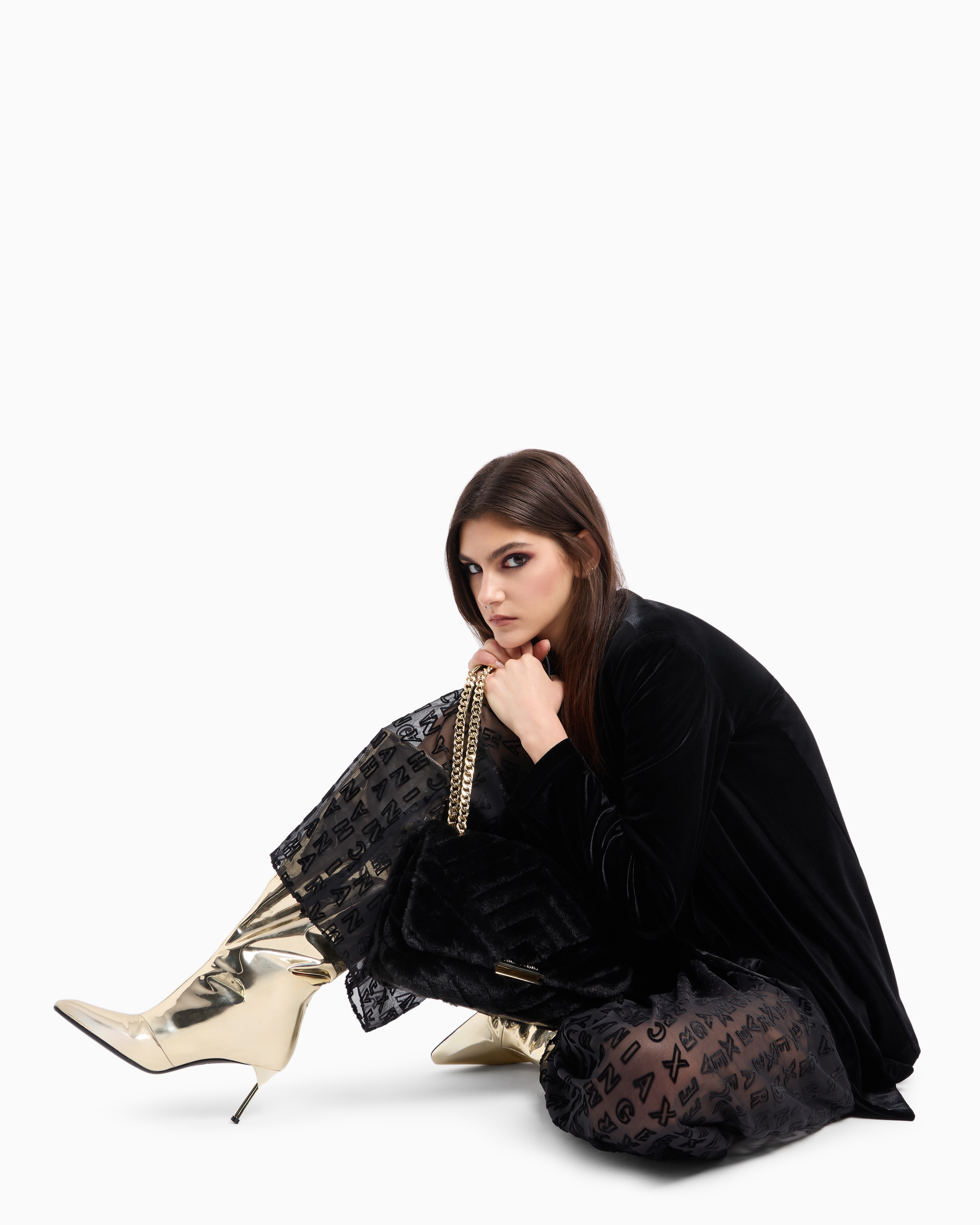 Ecofur shoulder bag with chain | Armani Exchange