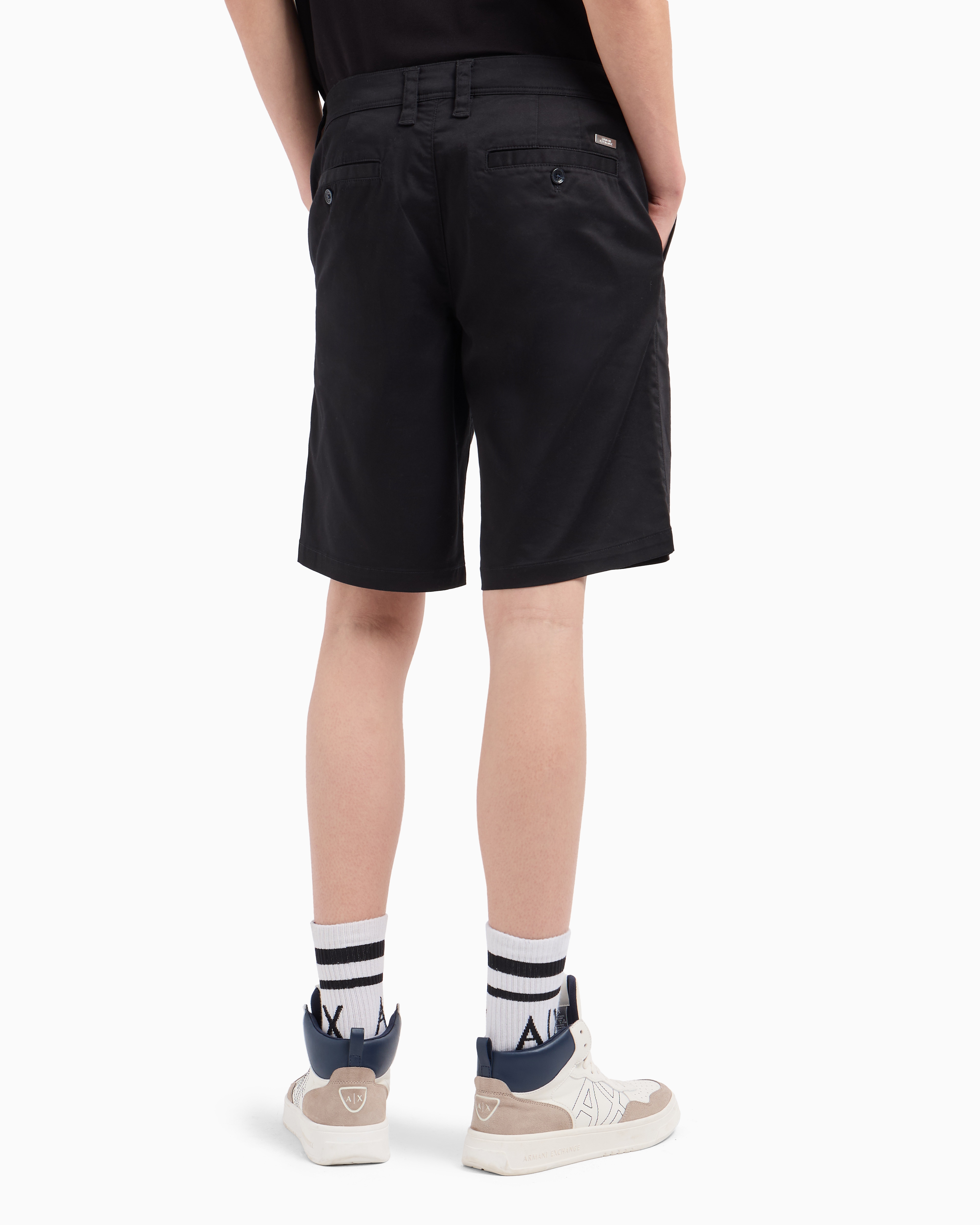 Armani Exchange Chino Shorts Black In Black
