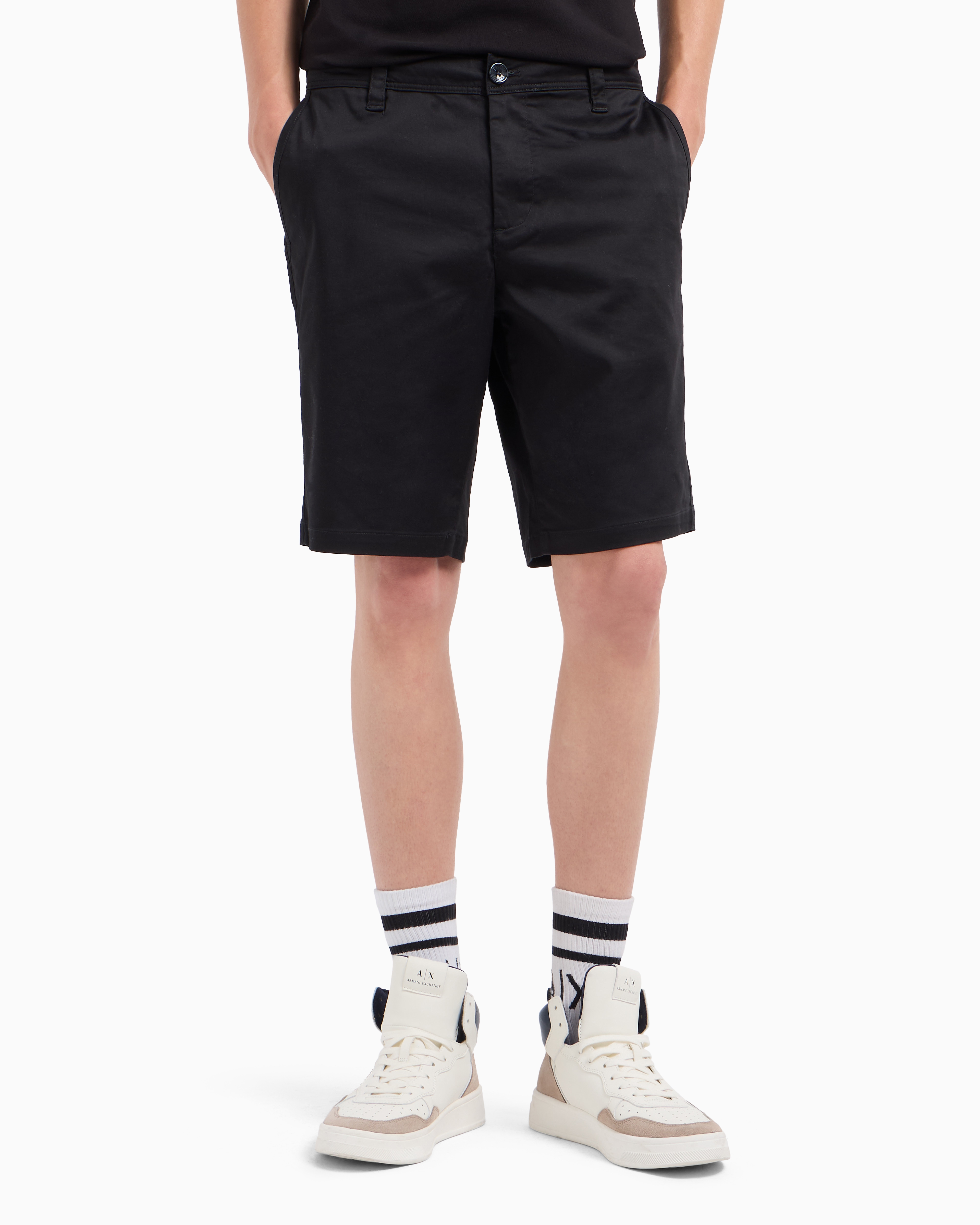 Armani Exchange Chino Shorts Black In Black