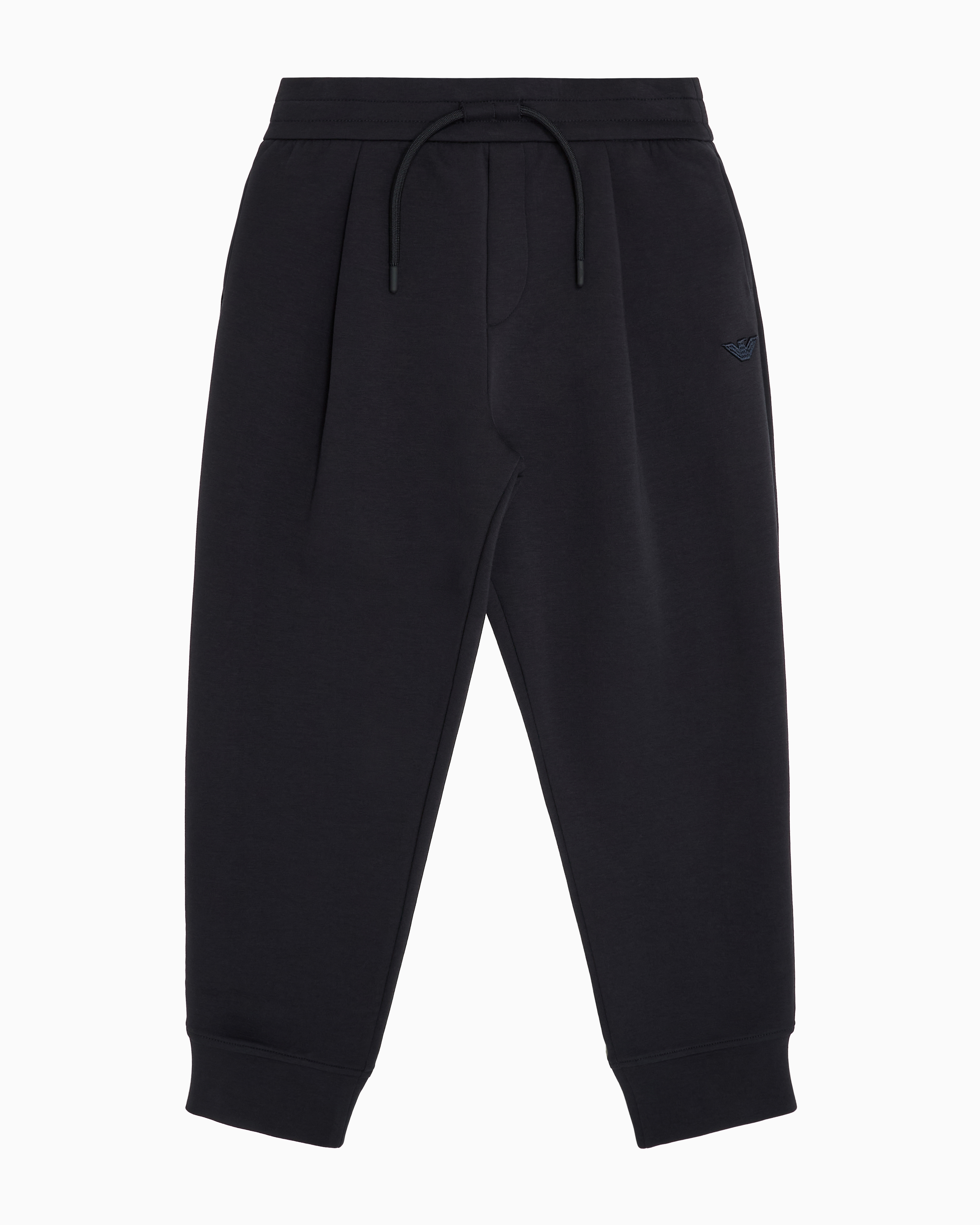 Emporio Armani Kids' Official Store Loose-fit Double-jersey Joggers In Navy Blue