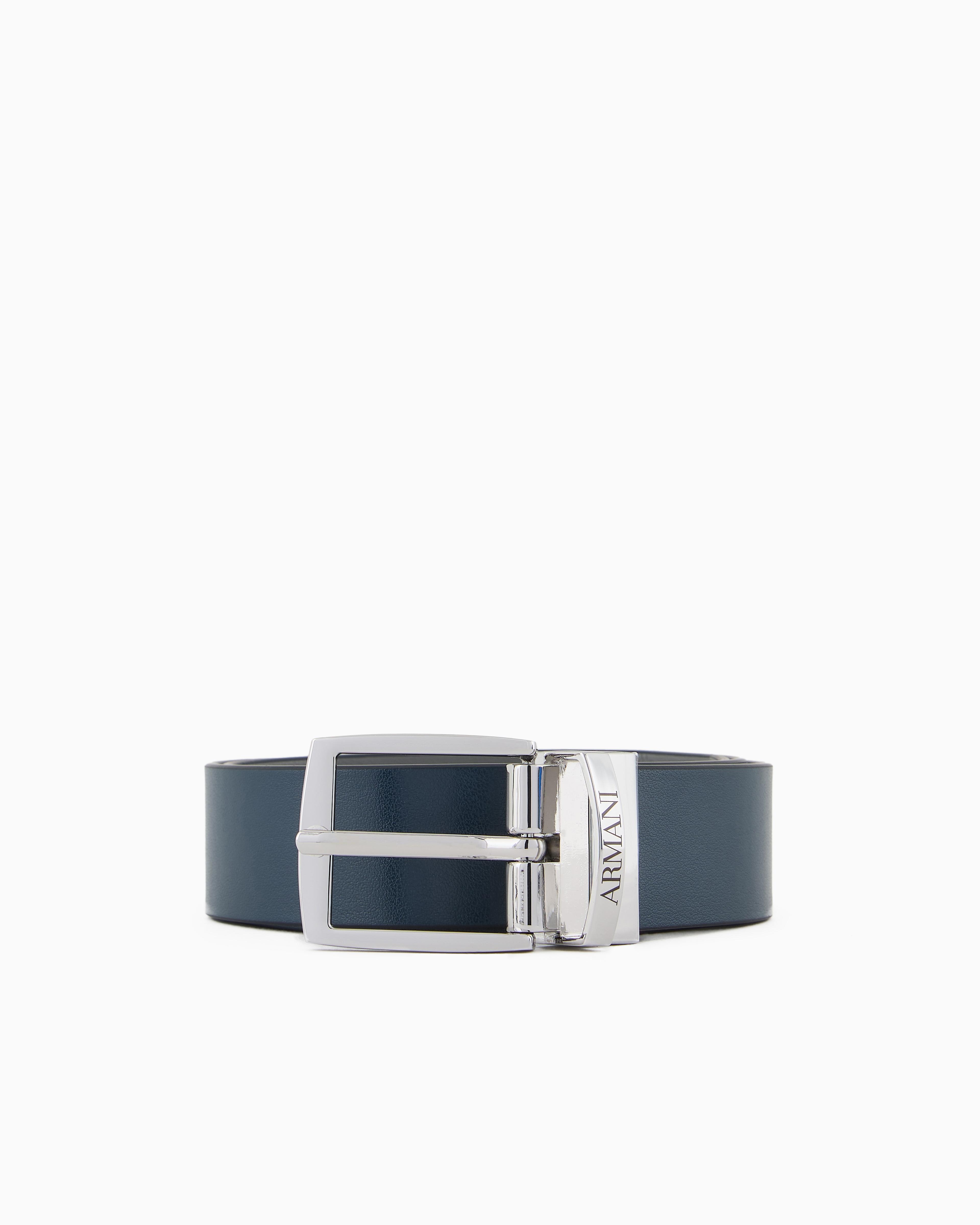 Emporio Armani Reversible Belt With Buckle In Two-tone