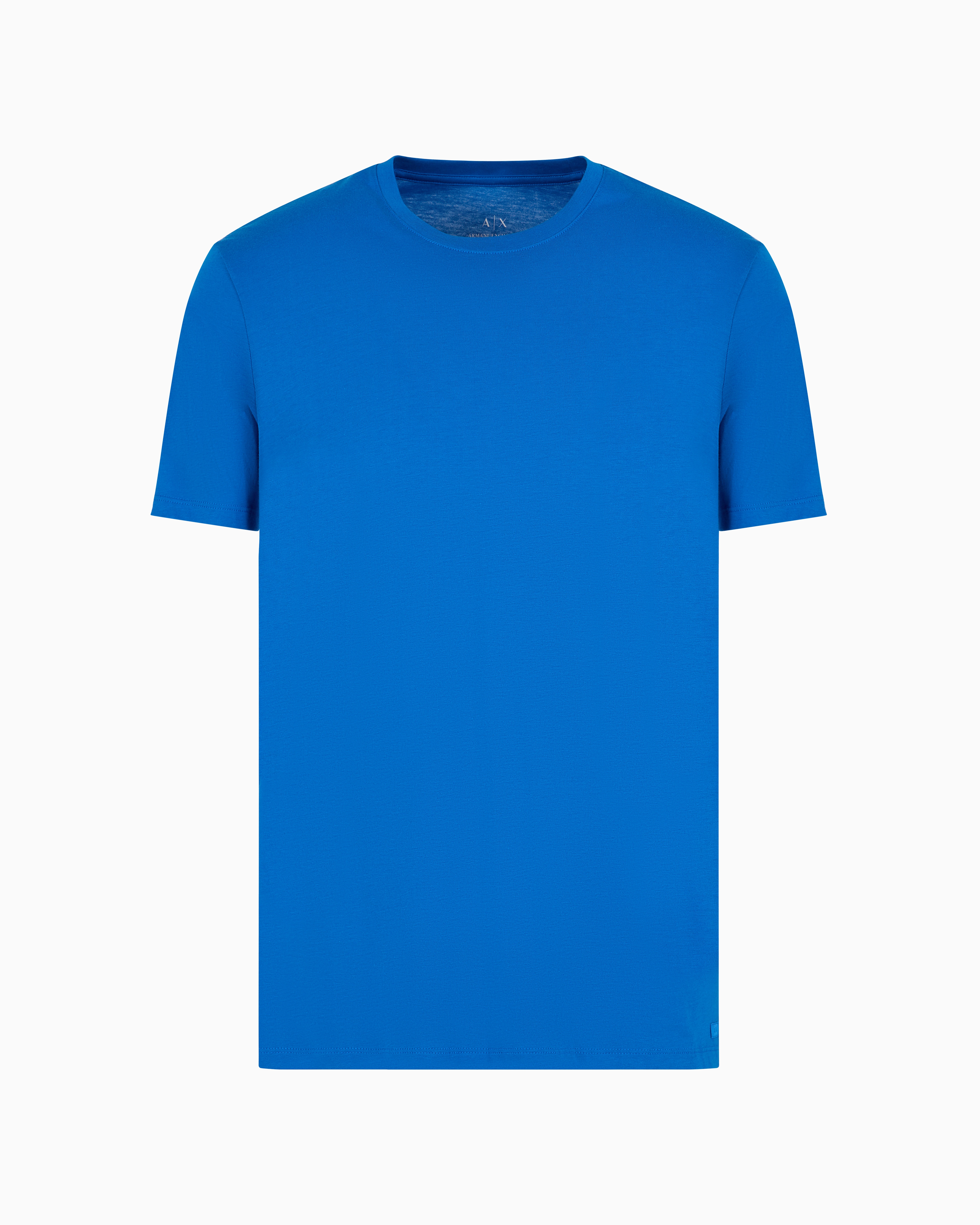 Tシャツ・カットソー GIORGIO ARMANI Men T Shirts 8NST62SJP4ZUBSG Blue Icon Crew-neck T-shirt in stretch viscose jersey | Giorgio