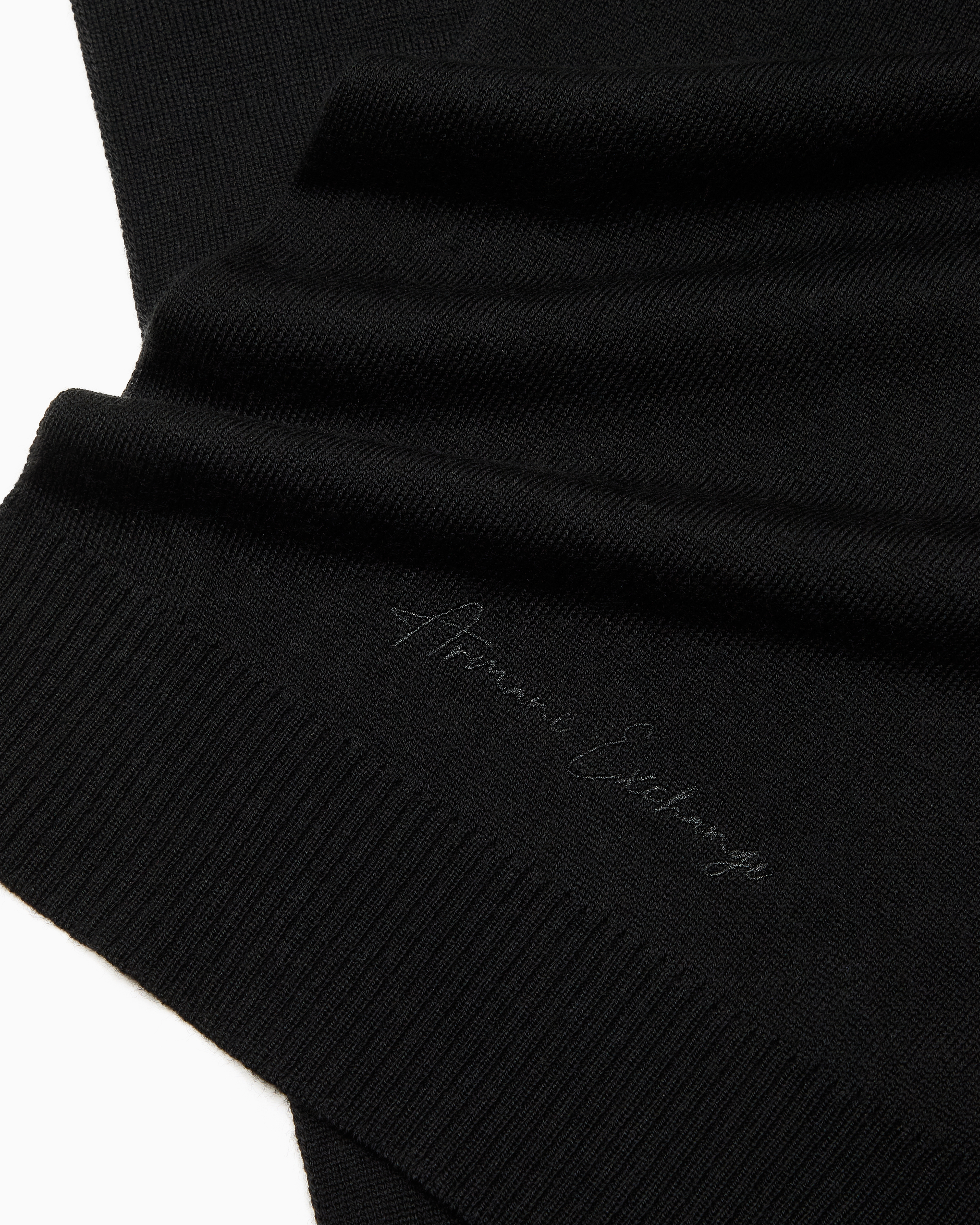 Shop Armani Exchange Scarf With Embroidered Logo In Black