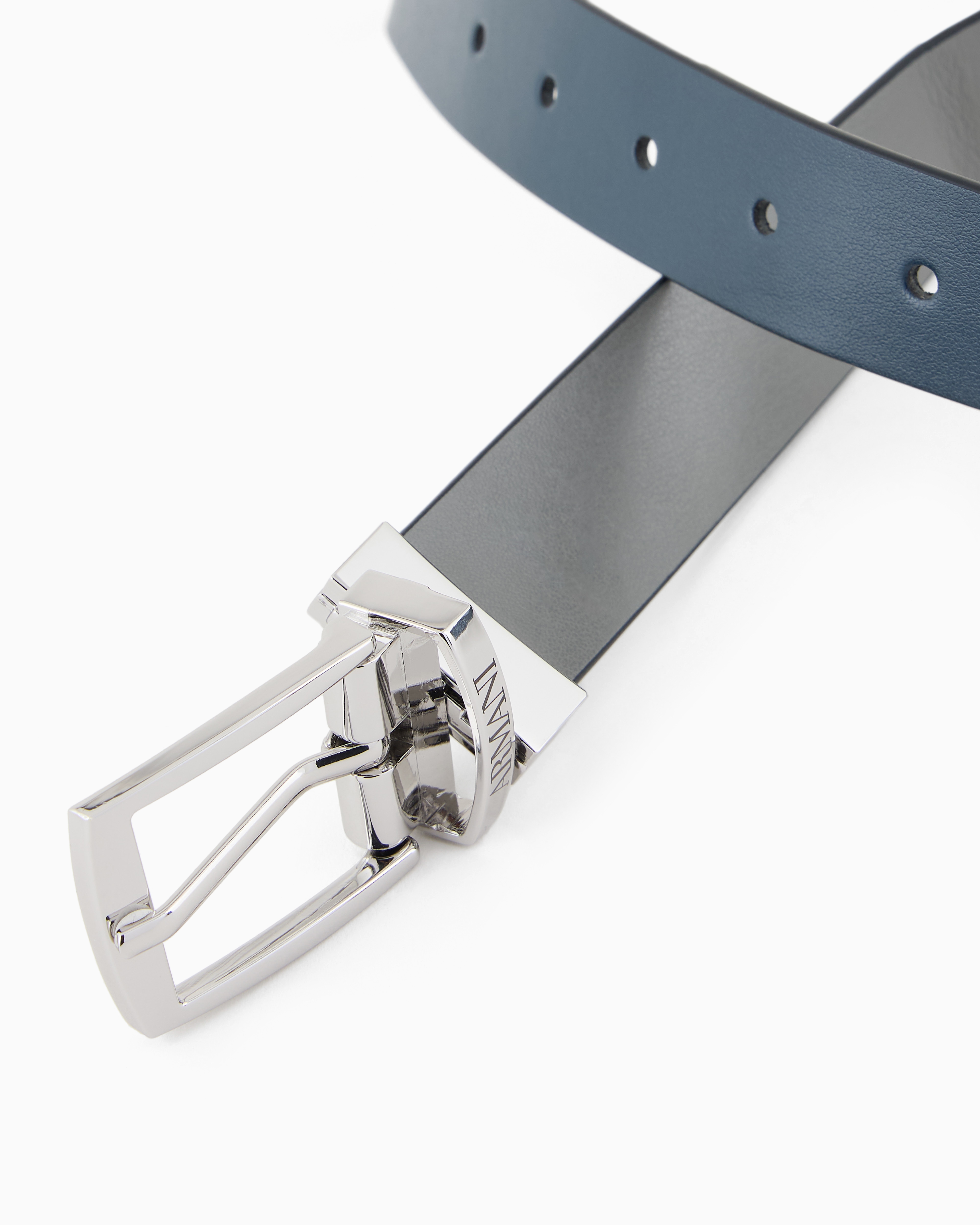 Emporio Armani Reversible Belt With Buckle In Two-tone