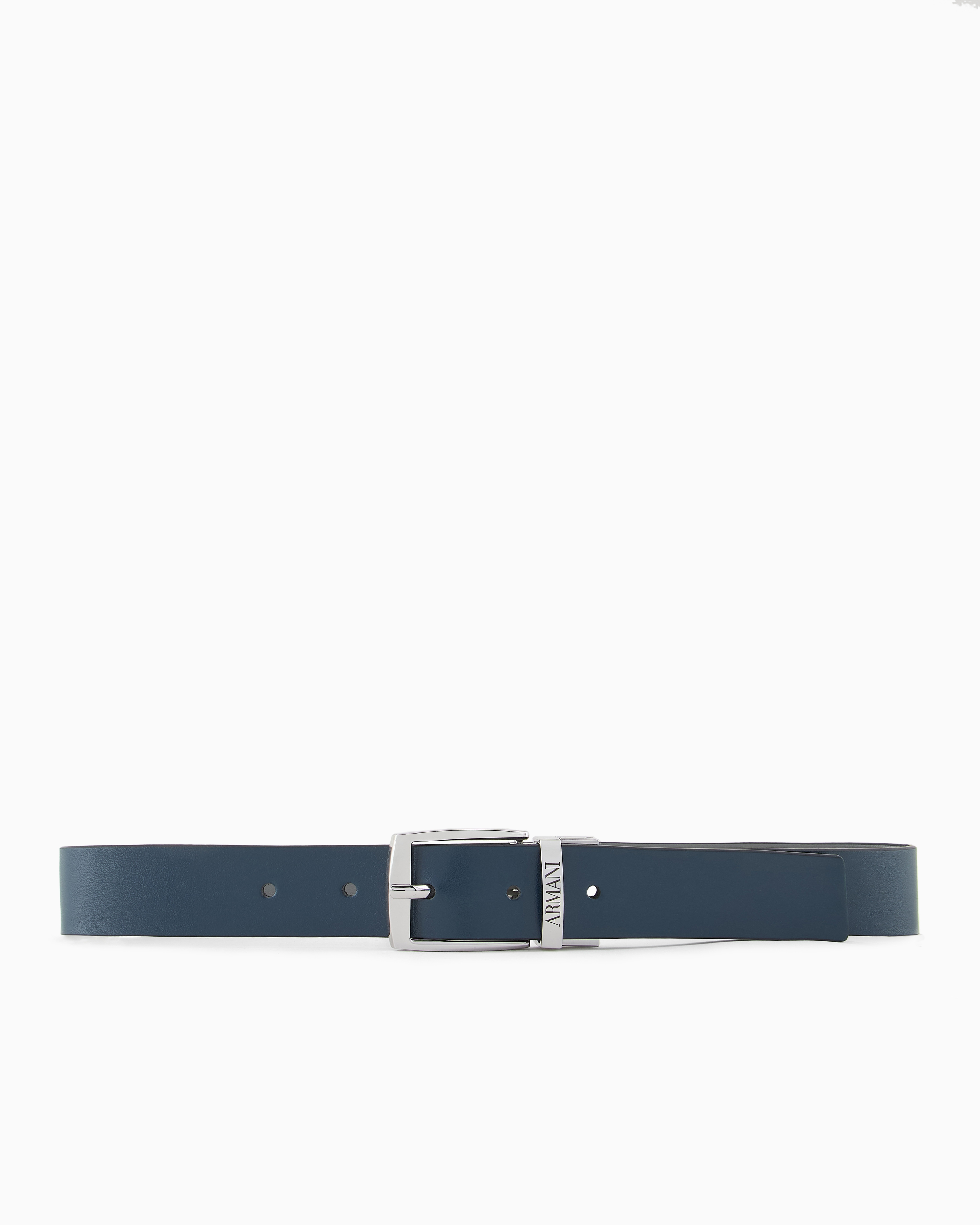 Emporio Armani Reversible Belt With Buckle In Two-tone