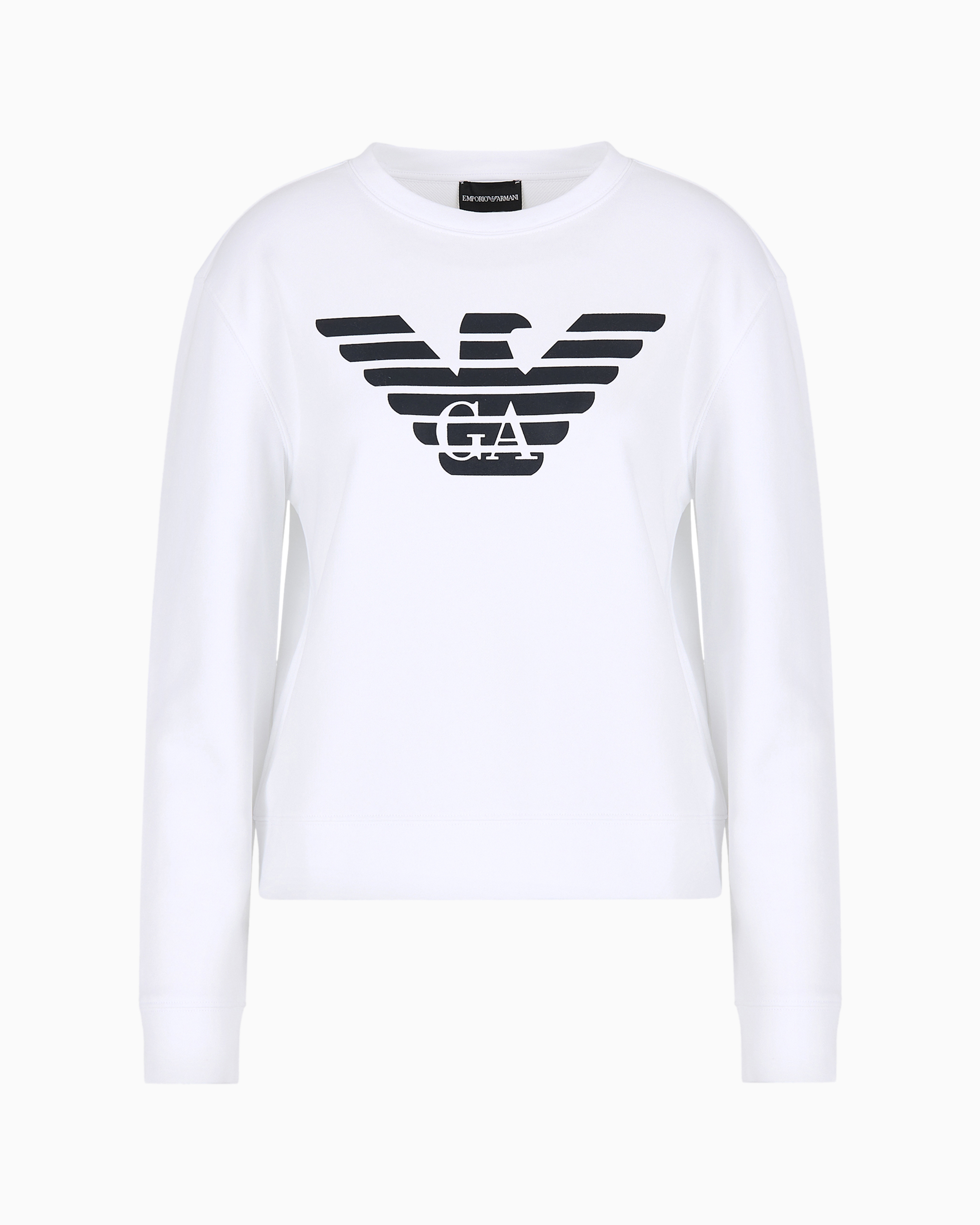 Emporio Armani Official Store Sweatshirts Ohne Kapuze In White Logo