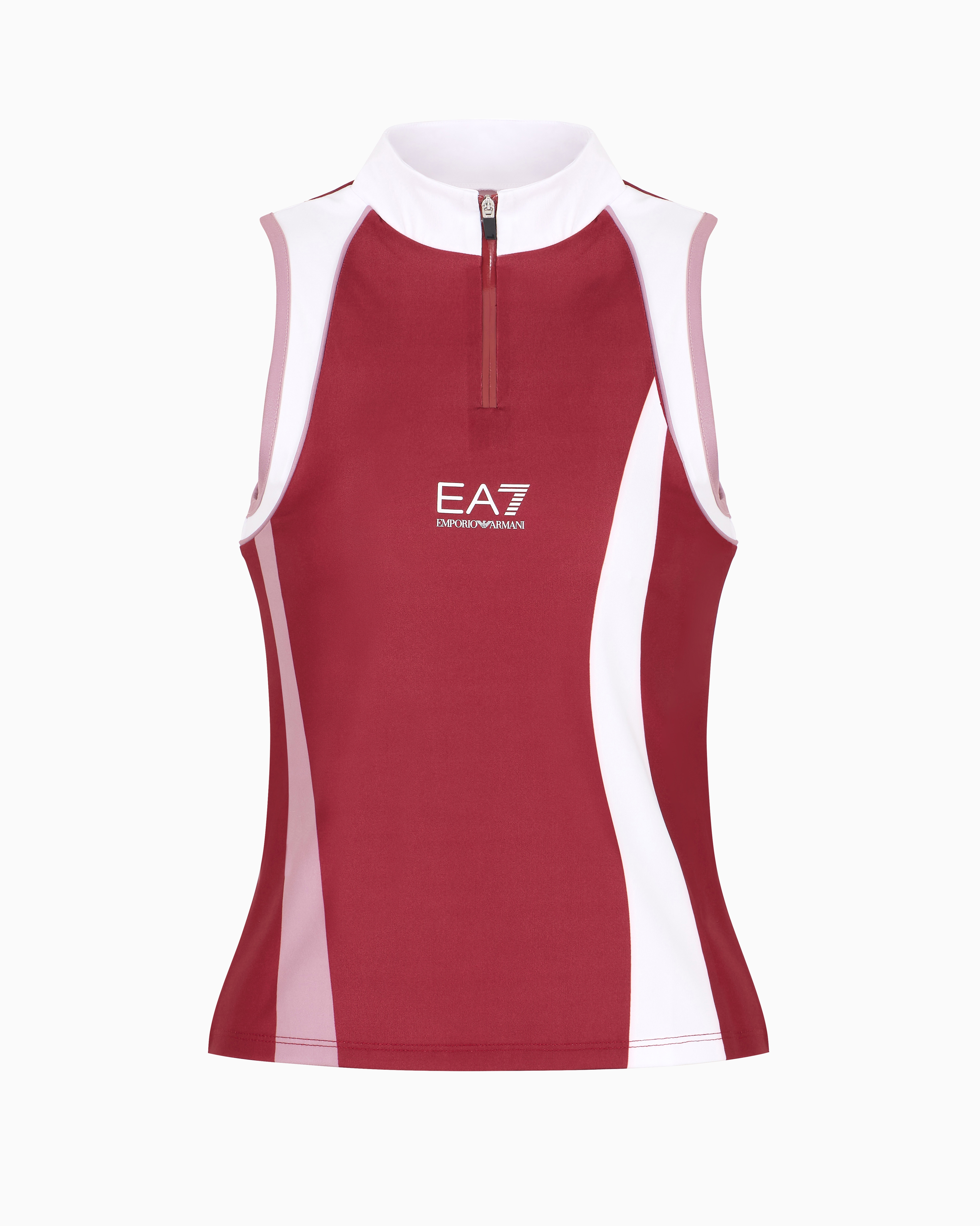 Ea7 Official Store Tennis Pro Top In Ventus7 Technical Fabric In Red