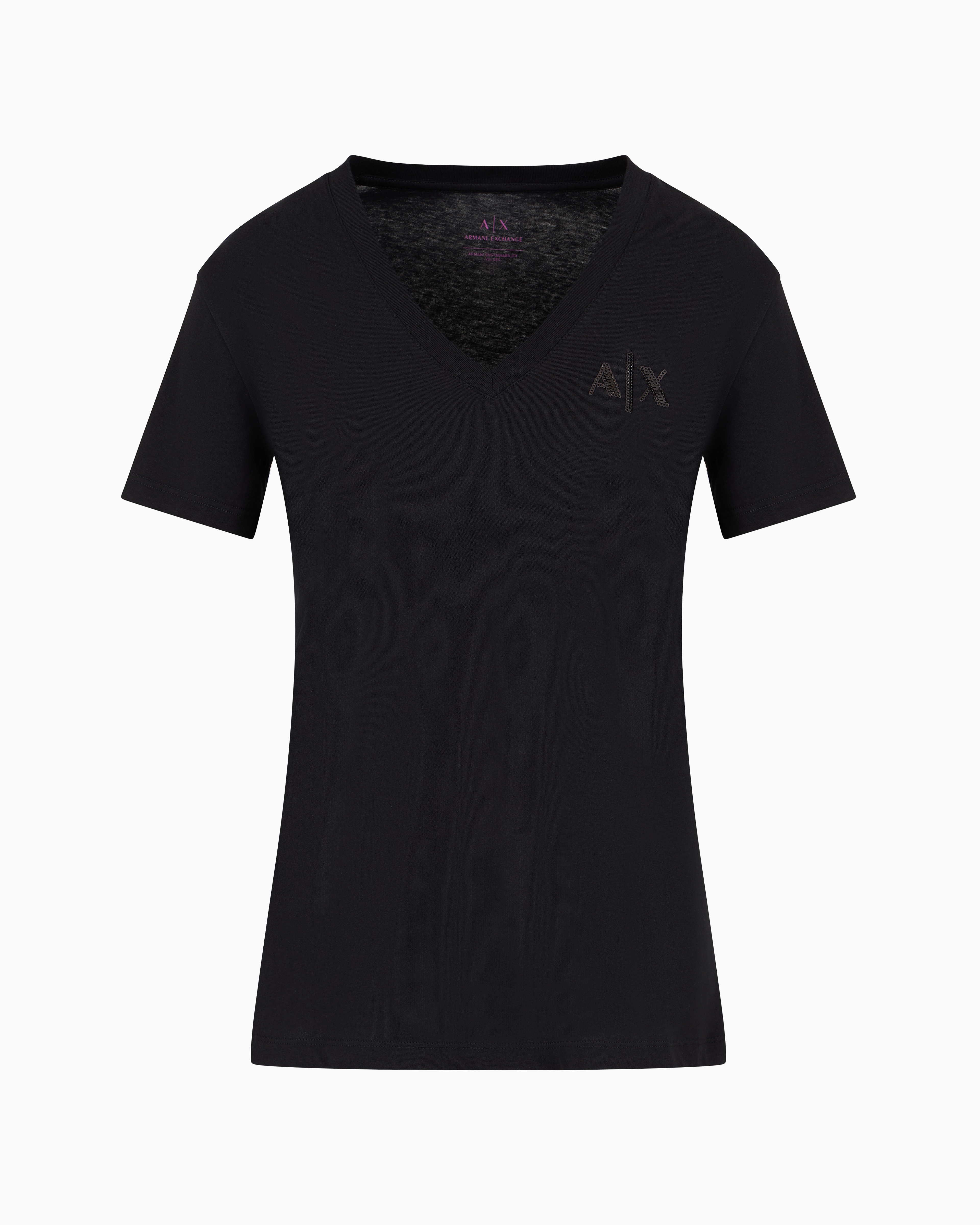 Armani Exchange Official Store Regular Fit T-shirts In Black