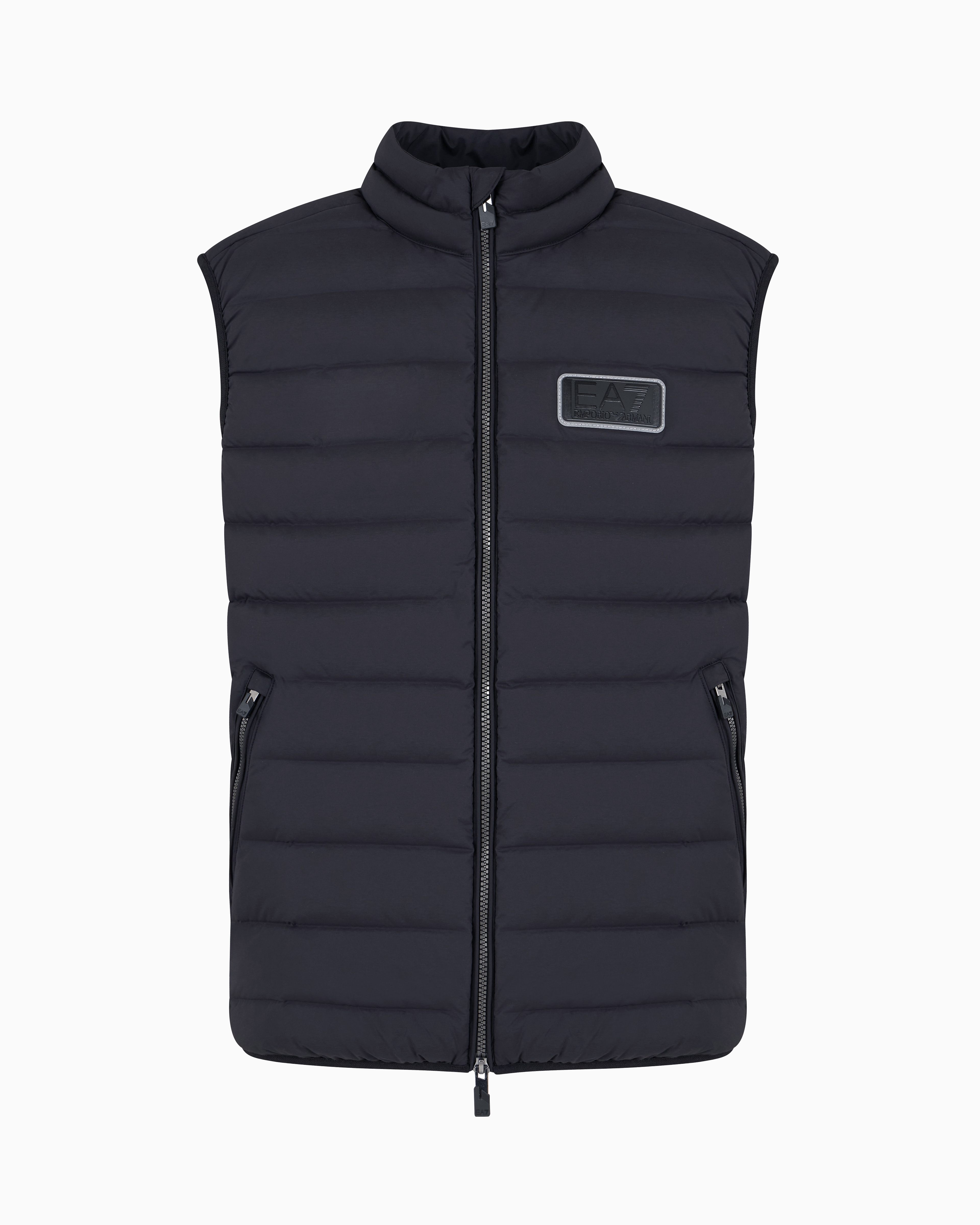 Ea7 Official Store Gilet With Down Padding In Black