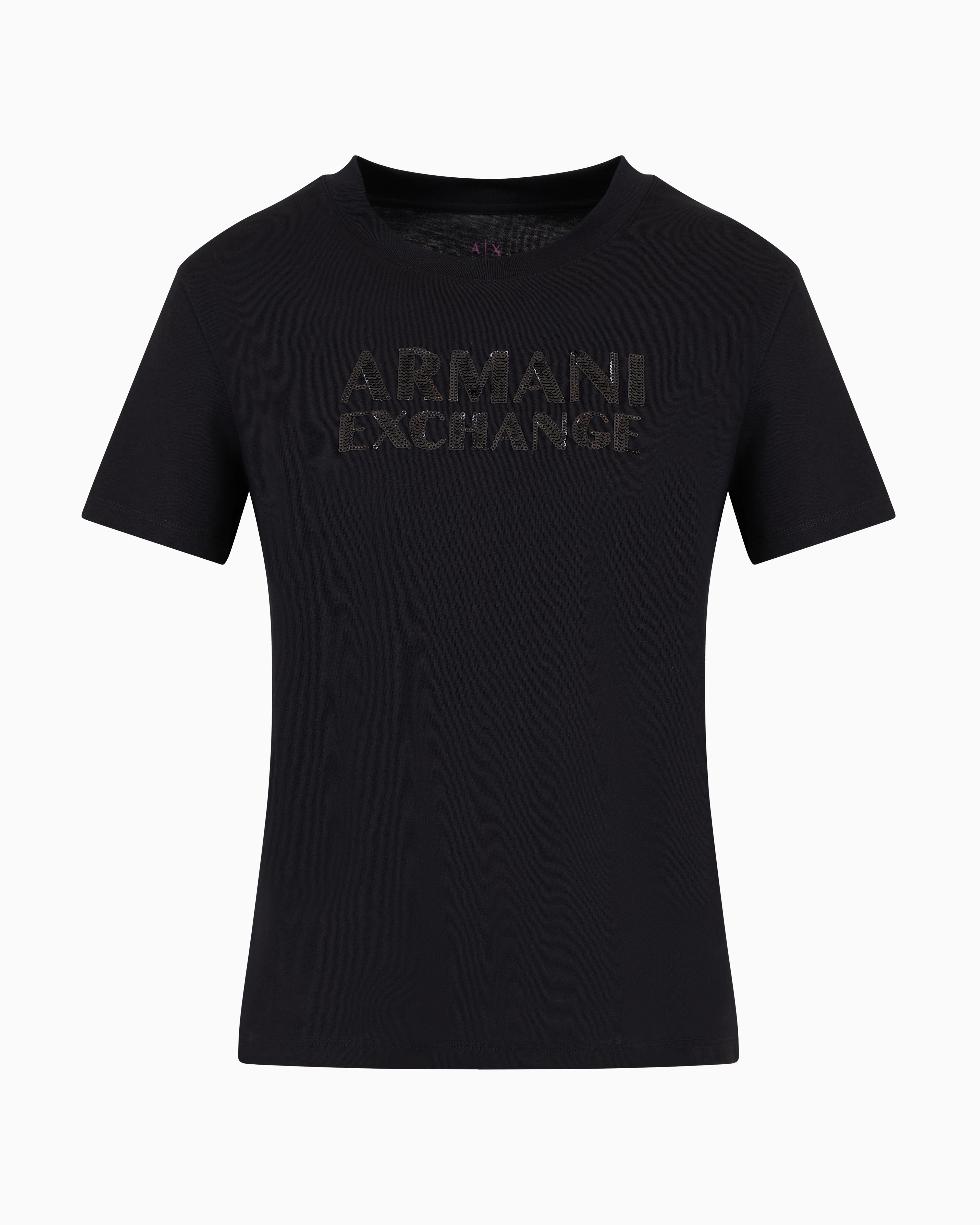 Armani Exchange Official Store Regular Fit T-shirts In Black