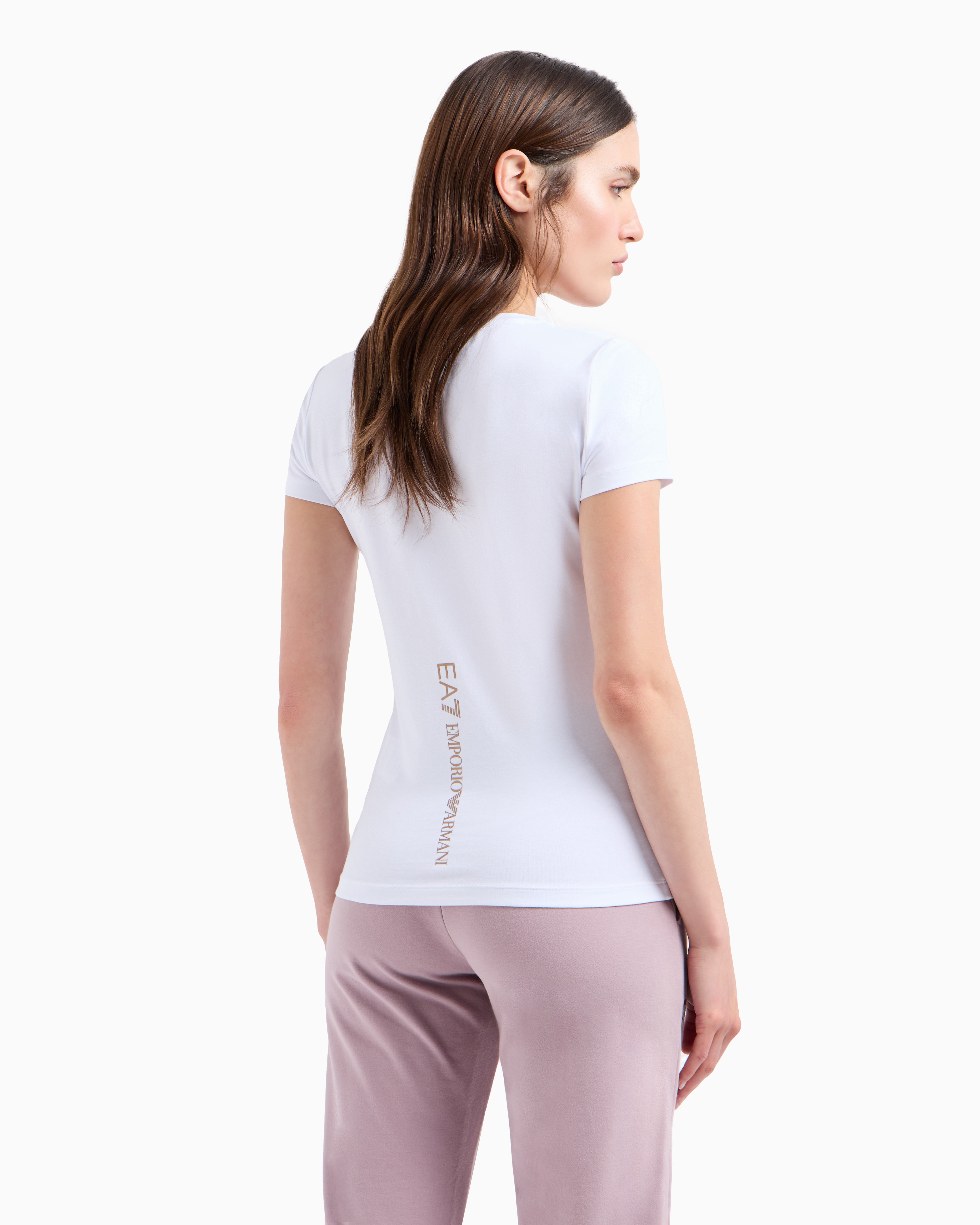 Ea7 Armani Outlet Camiseta EA7 Emporio Armani Shiny Cotton Crew - Main Image