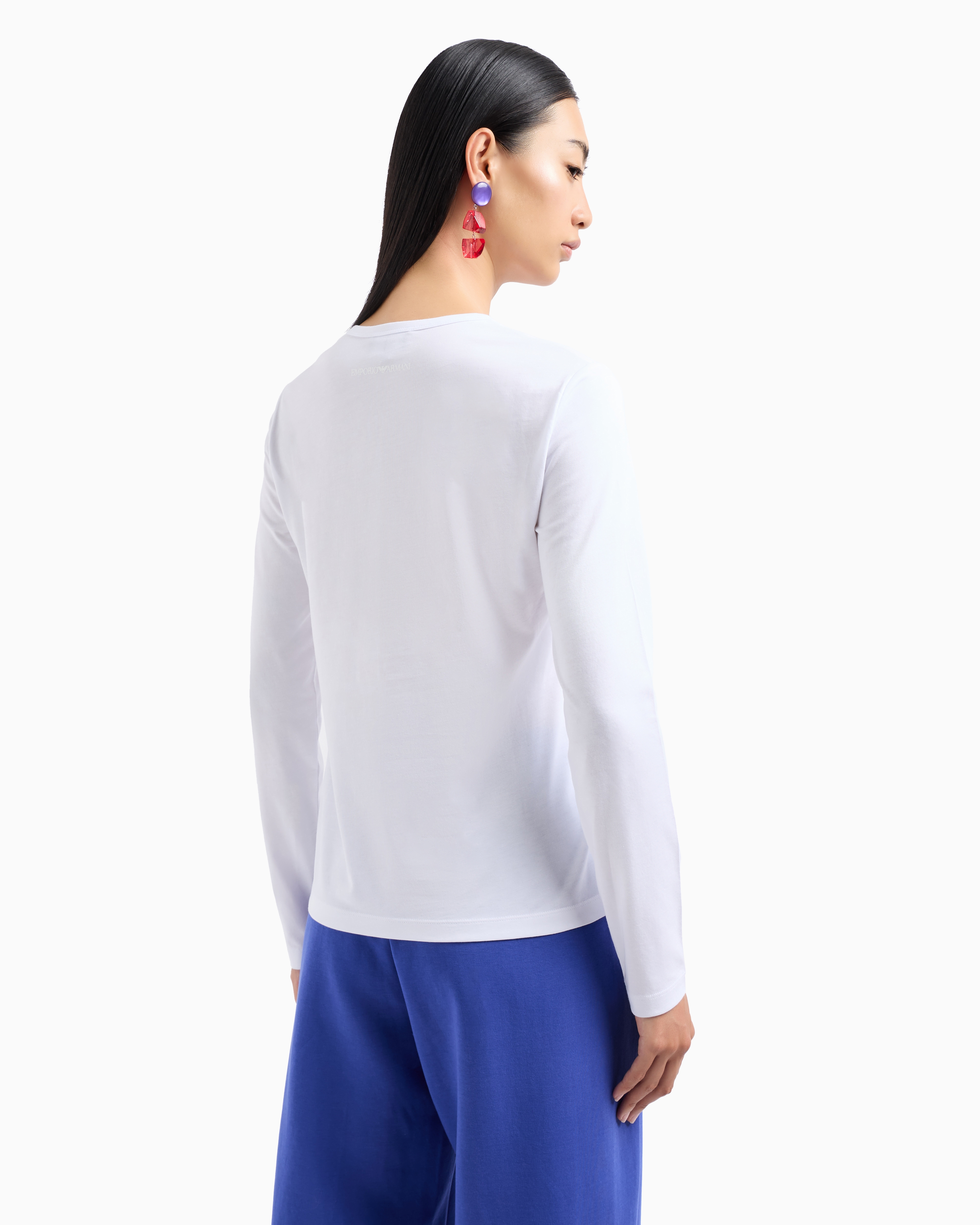 Emporio Armani Official Store Regular Fit T-shirts In White