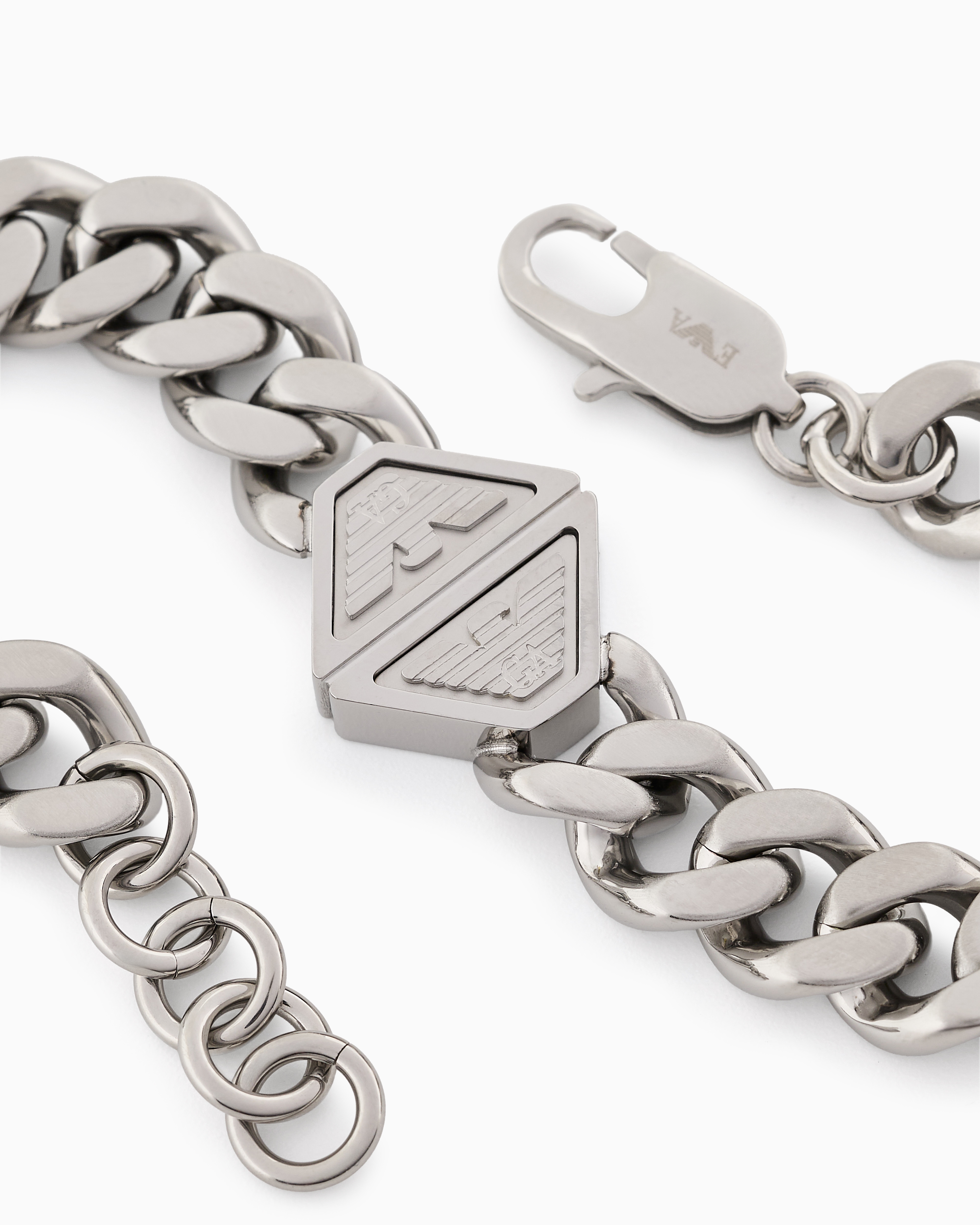 Shop Emporio Armani Bracelets In Silver