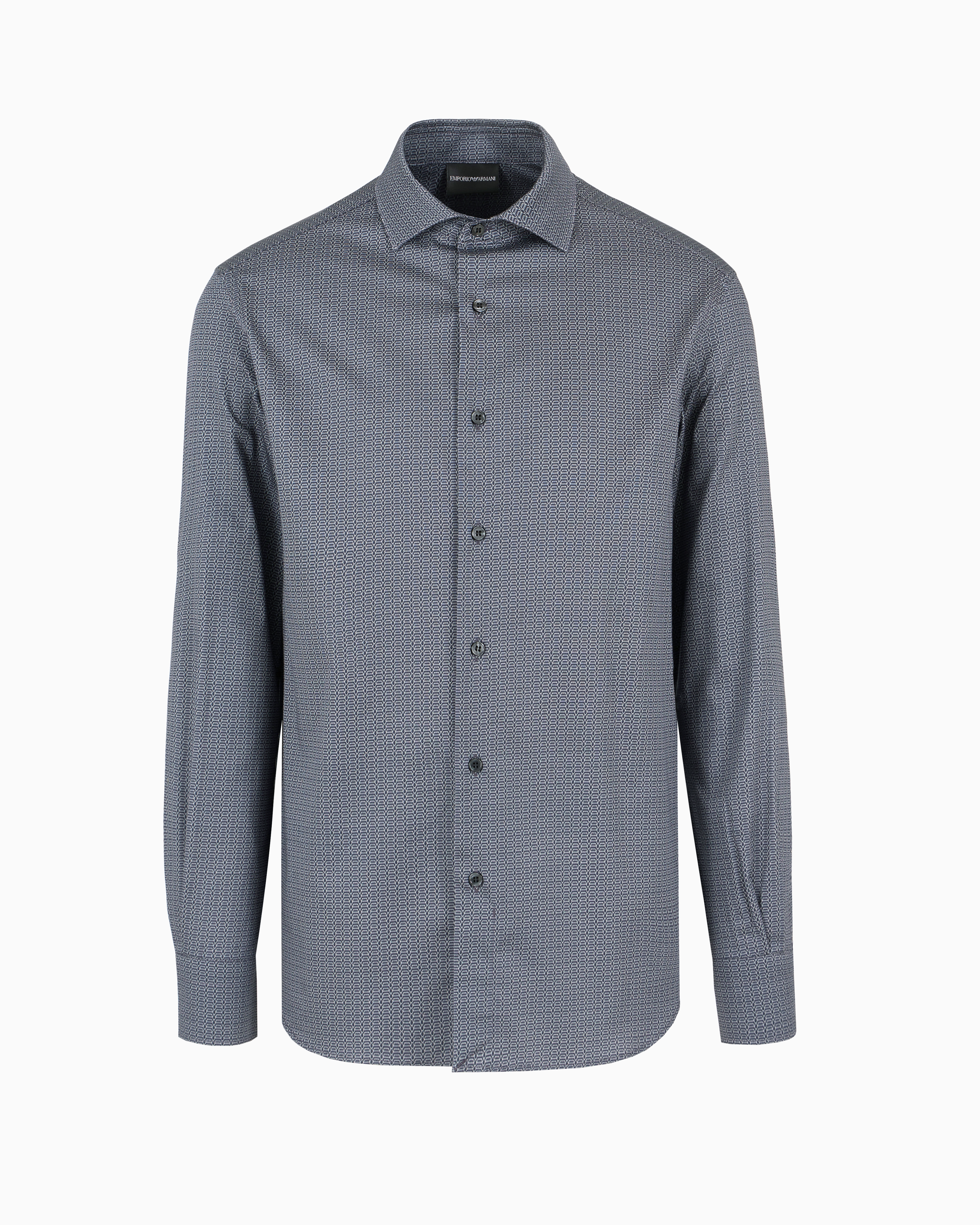 Emporio Armani Official Store Casual Shirts In Avio