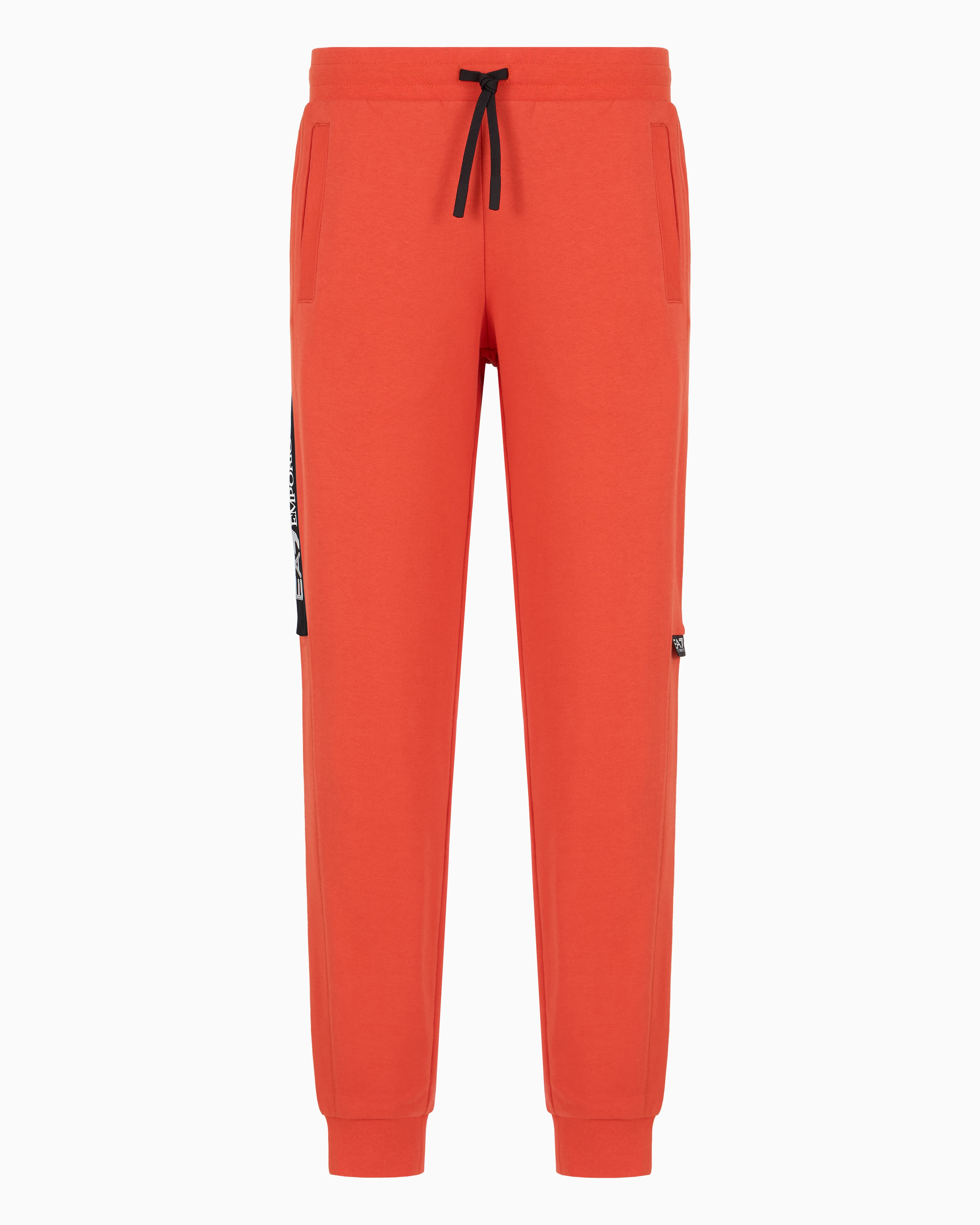 Ea7 Official Store Logo Series Jogginghose Aus Baumwolle In Orange