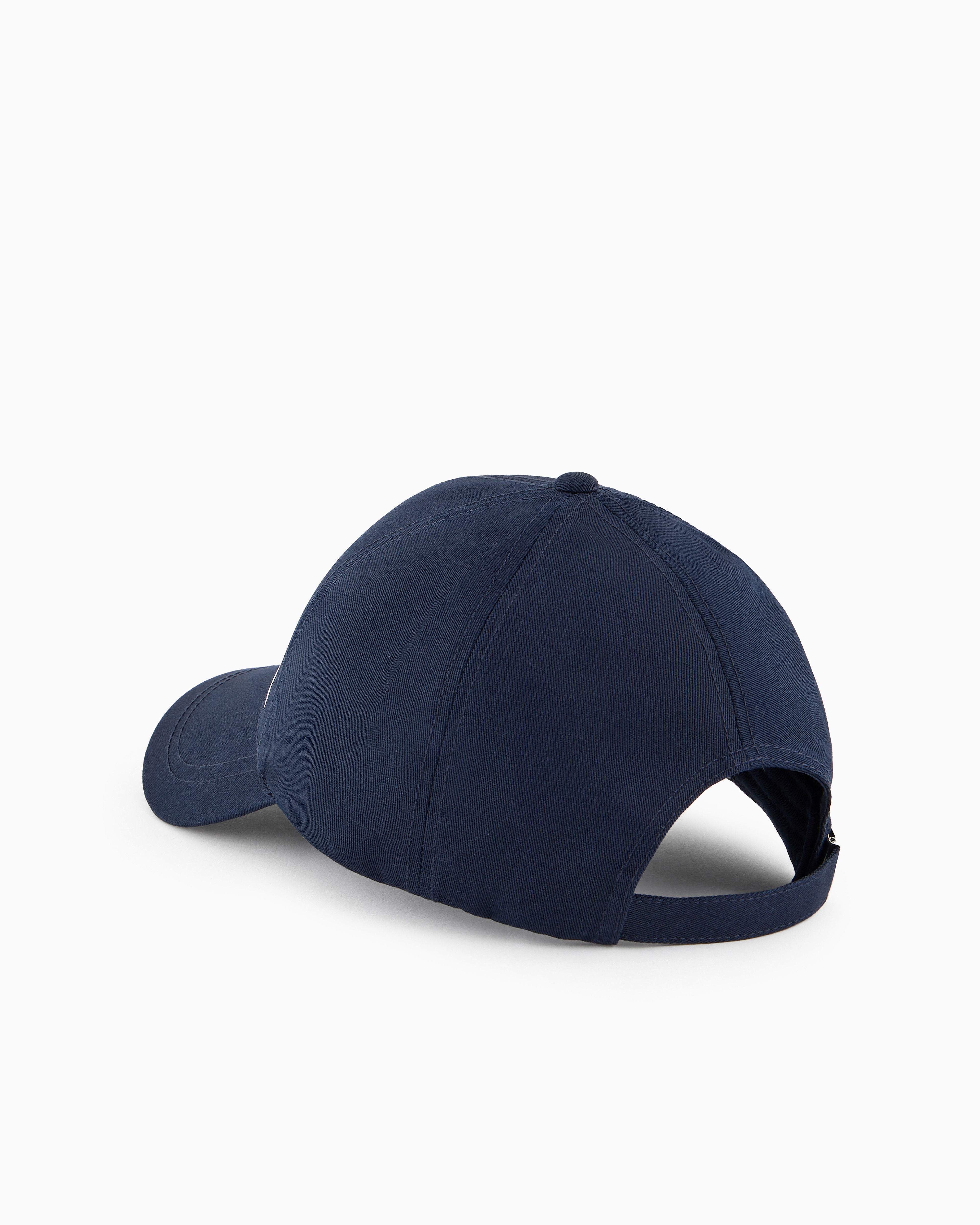 Shop Ea7 Train Core Cotton Baseball Cap In Navy Blue