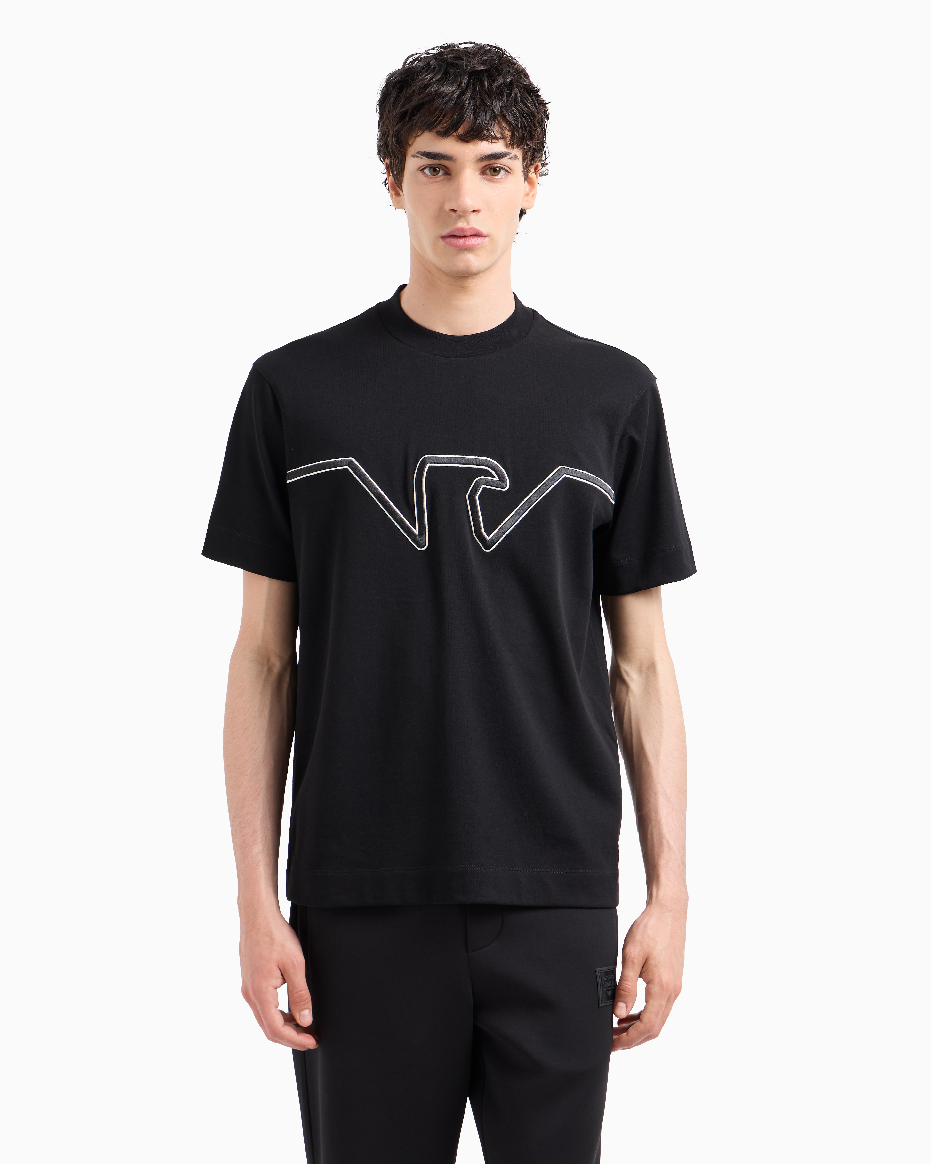 Emporio Armani Official Store Relaxed Fit T-shirts In Black