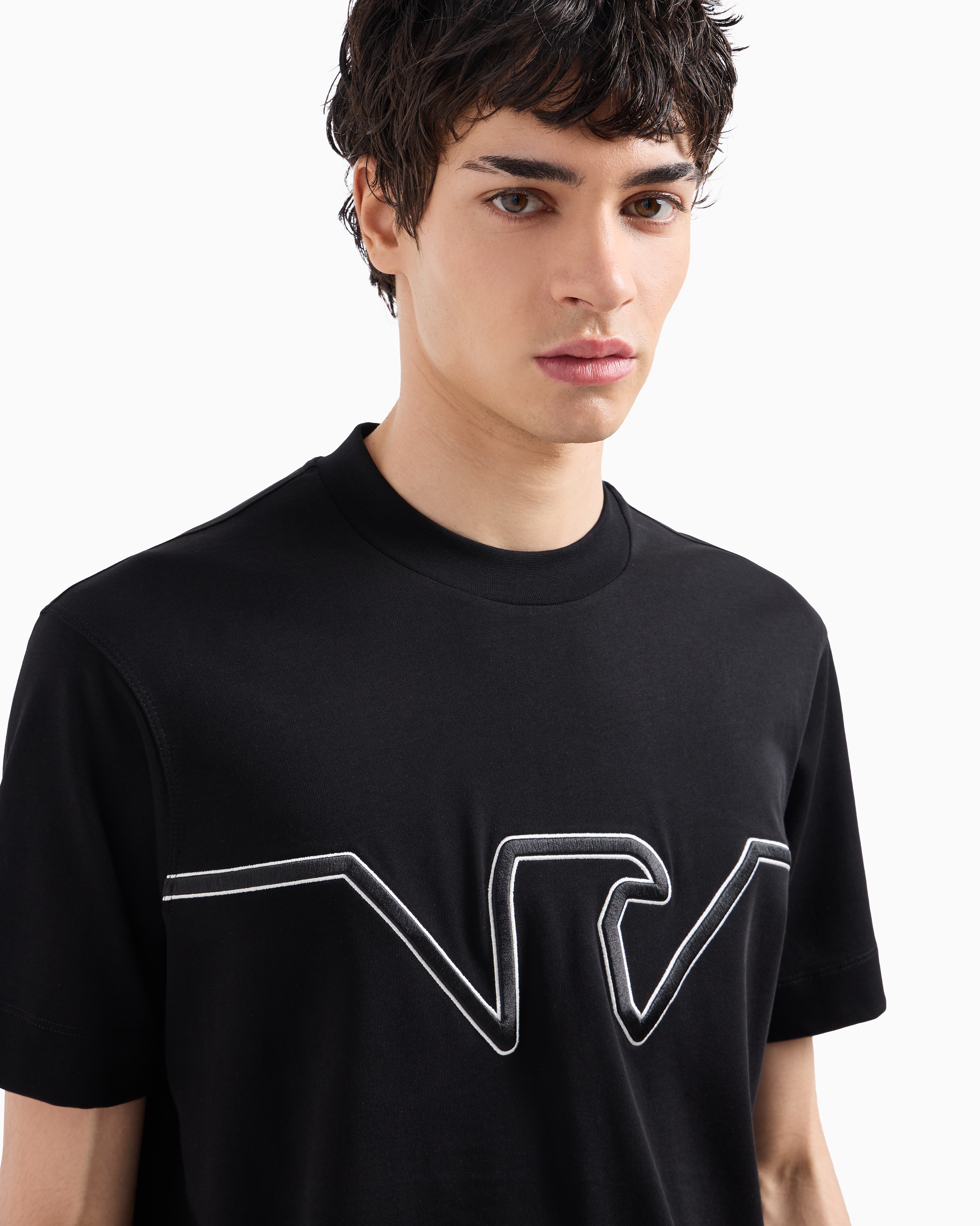 Emporio Armani Official Store Relaxed Fit T-shirts In Black