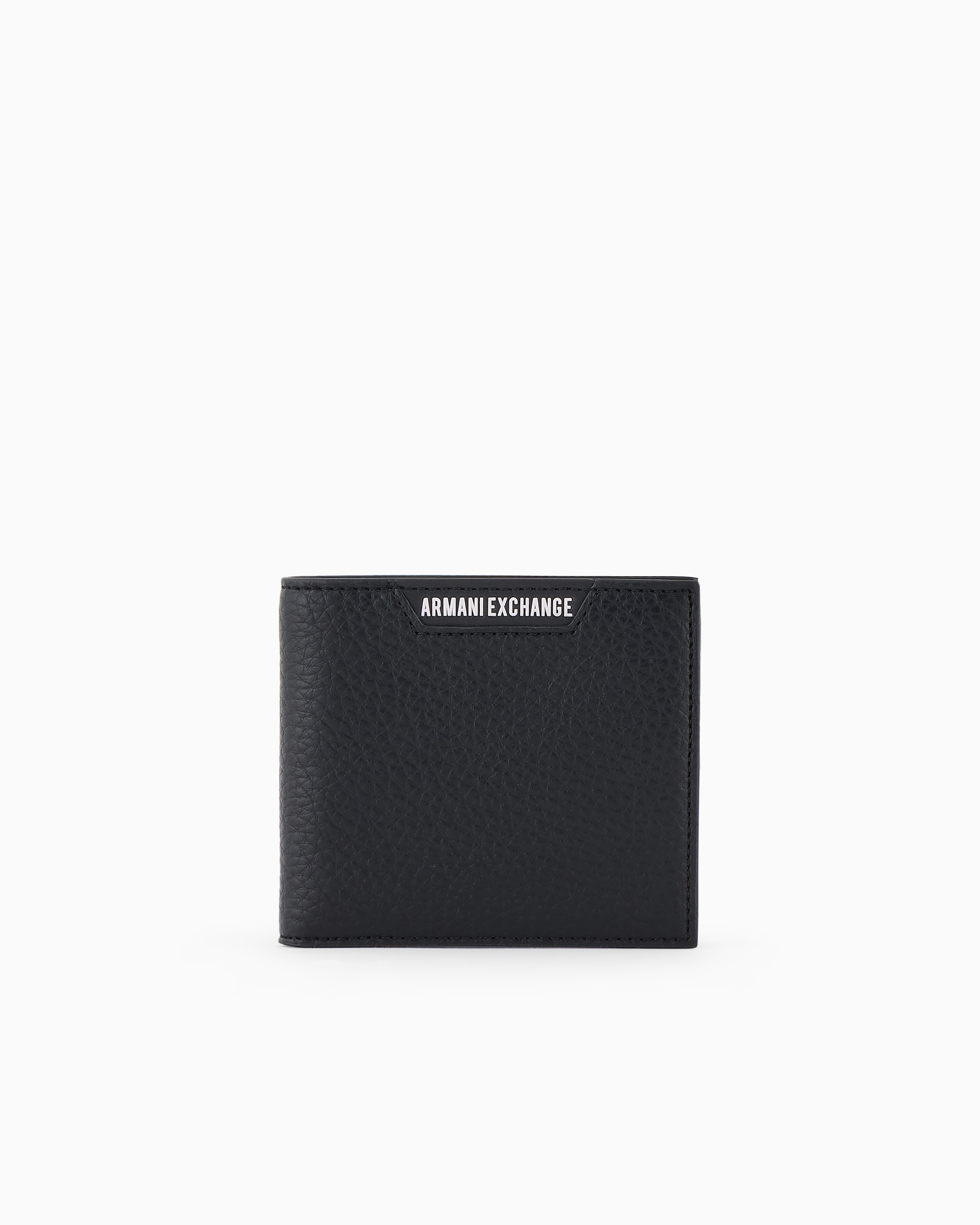 Shop Armani Exchange Asv Recycled Book Wallet In Black