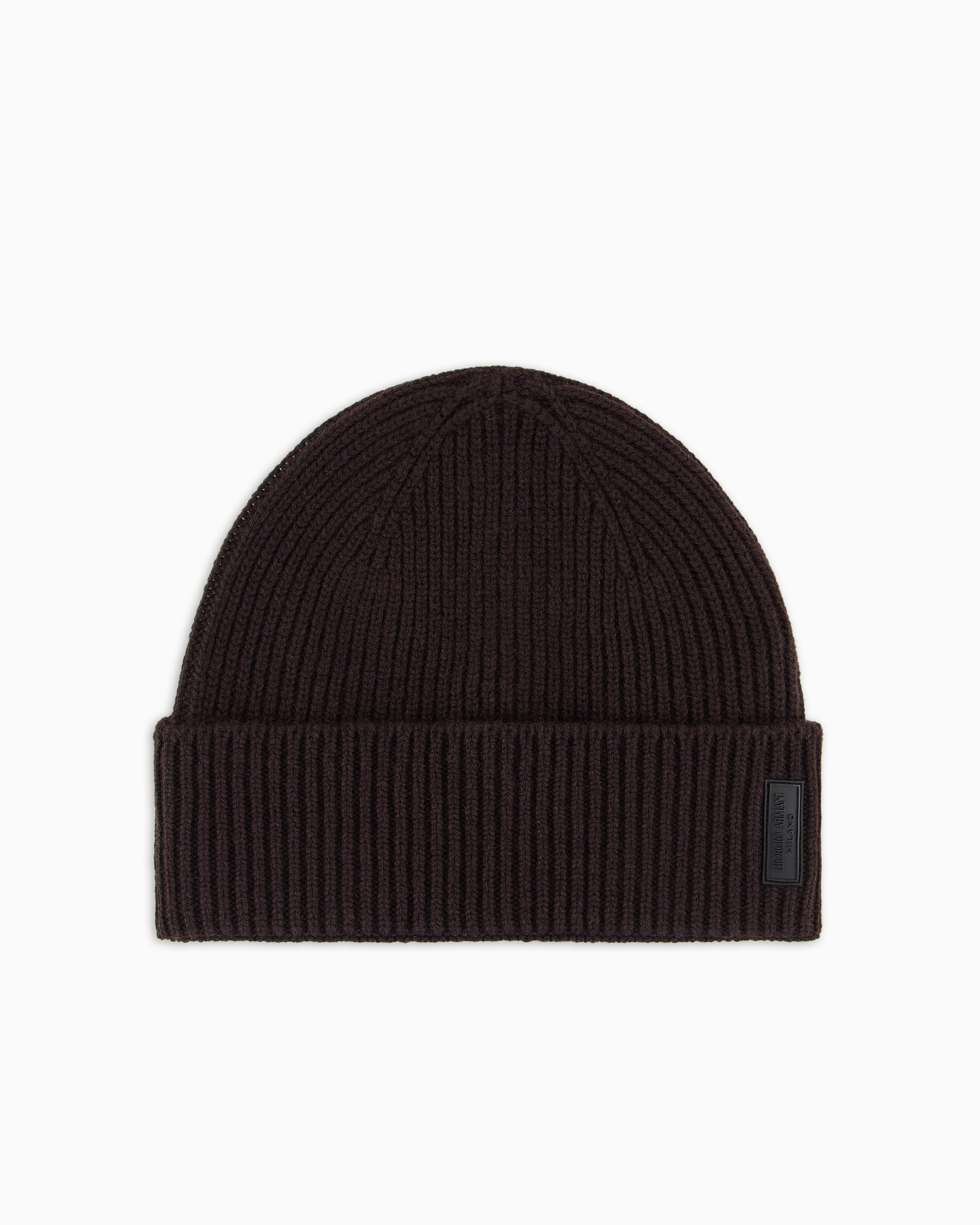 Giorgio Armani Official Store Cashmere Beanie In Tobacco