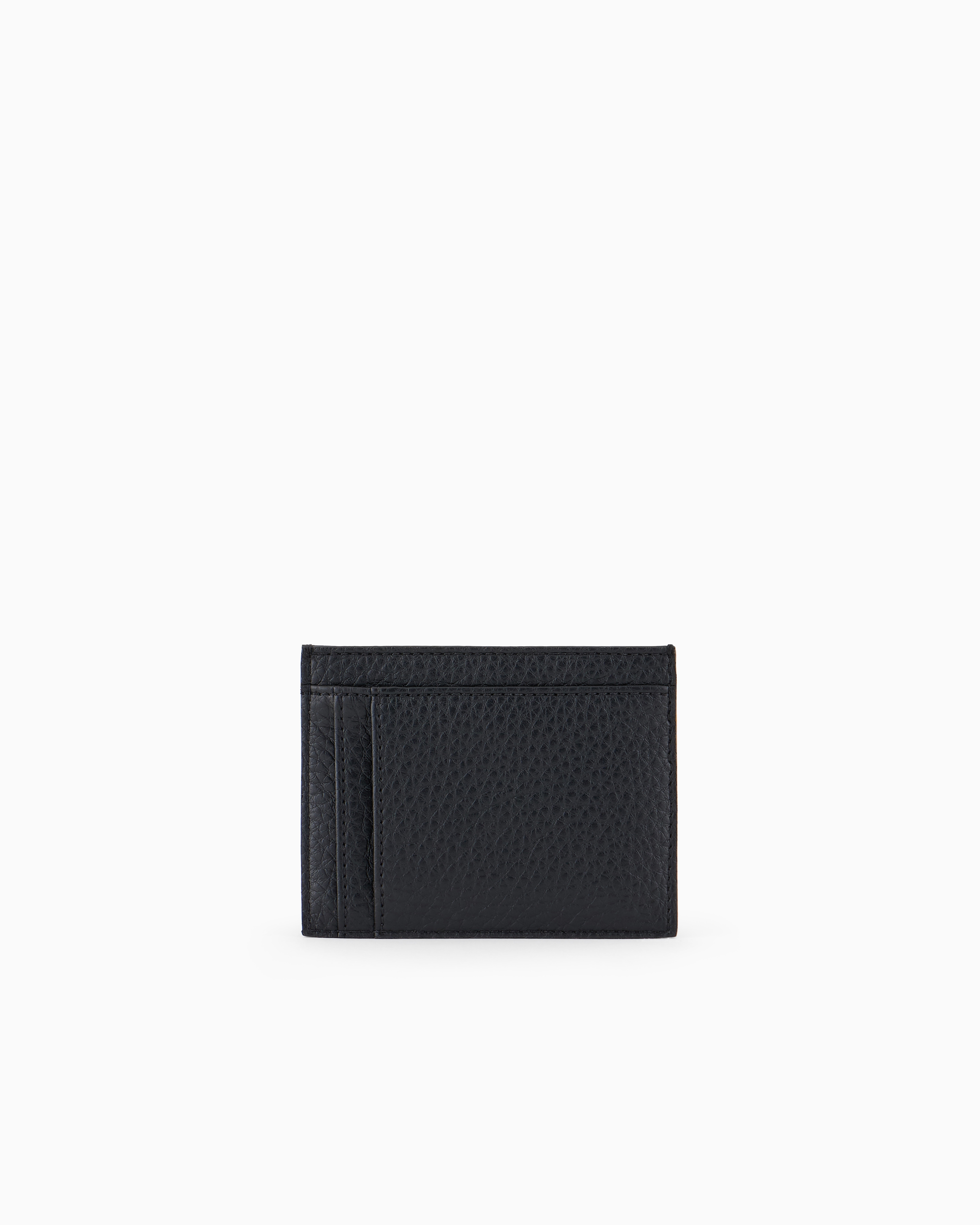 Card holder with logo plate in recycled ASV material