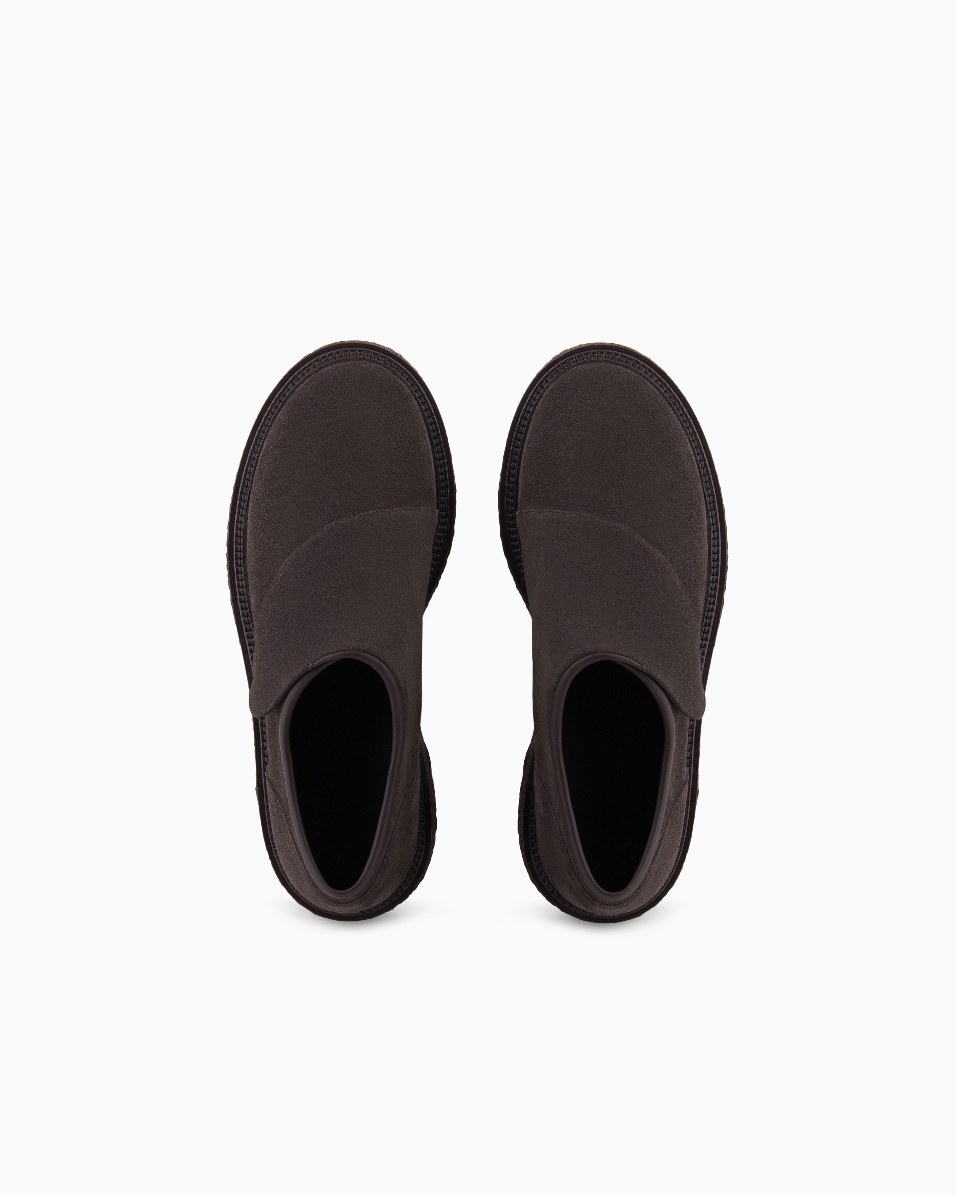 Giorgio Armani Nappa-leather Derby Shoes With Strap Fastener In Brown