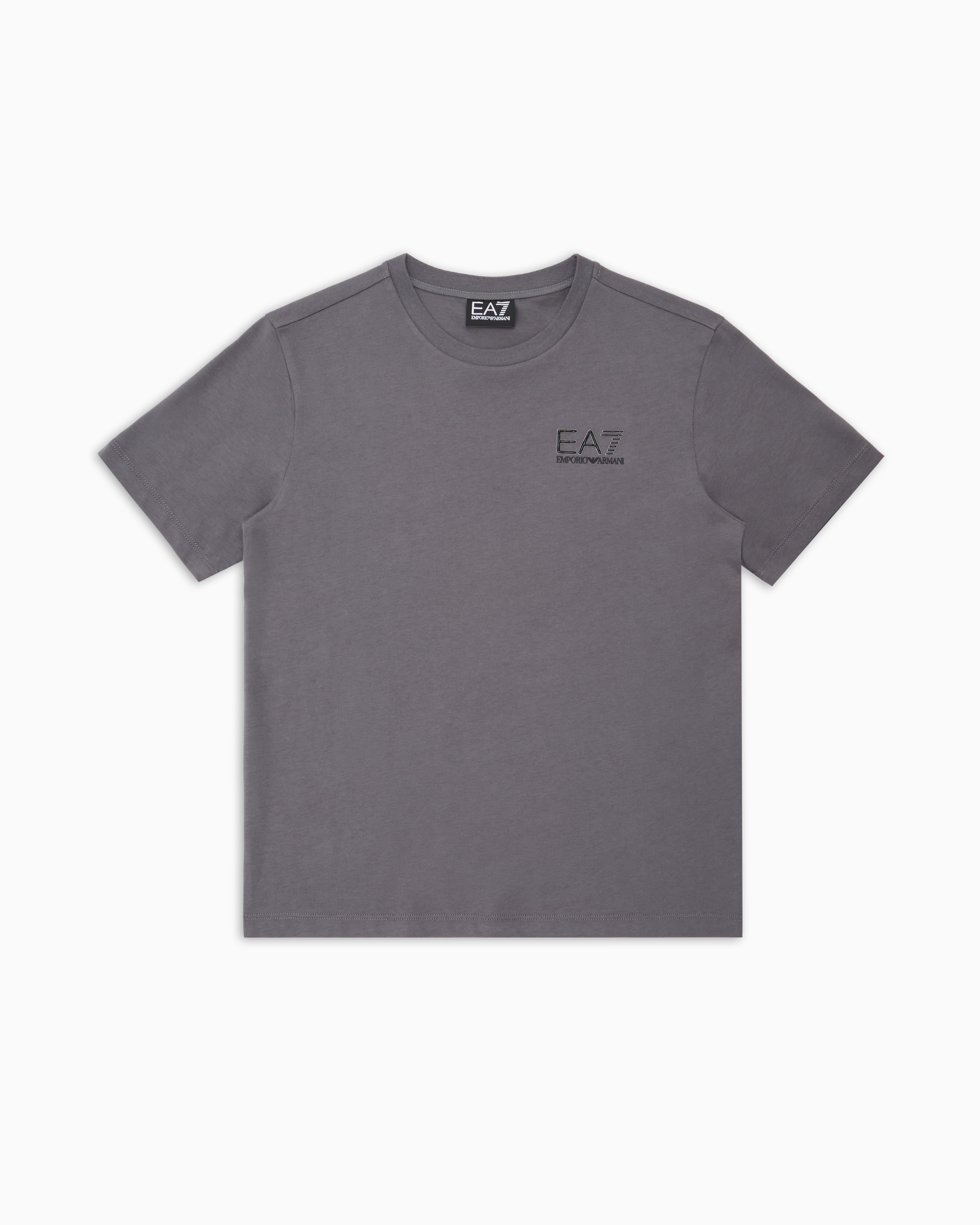 Ea7 Official Store Core Identity Boy T-shirt Mit Rundhalsausschnitt Aus Baumwolle In Neutral