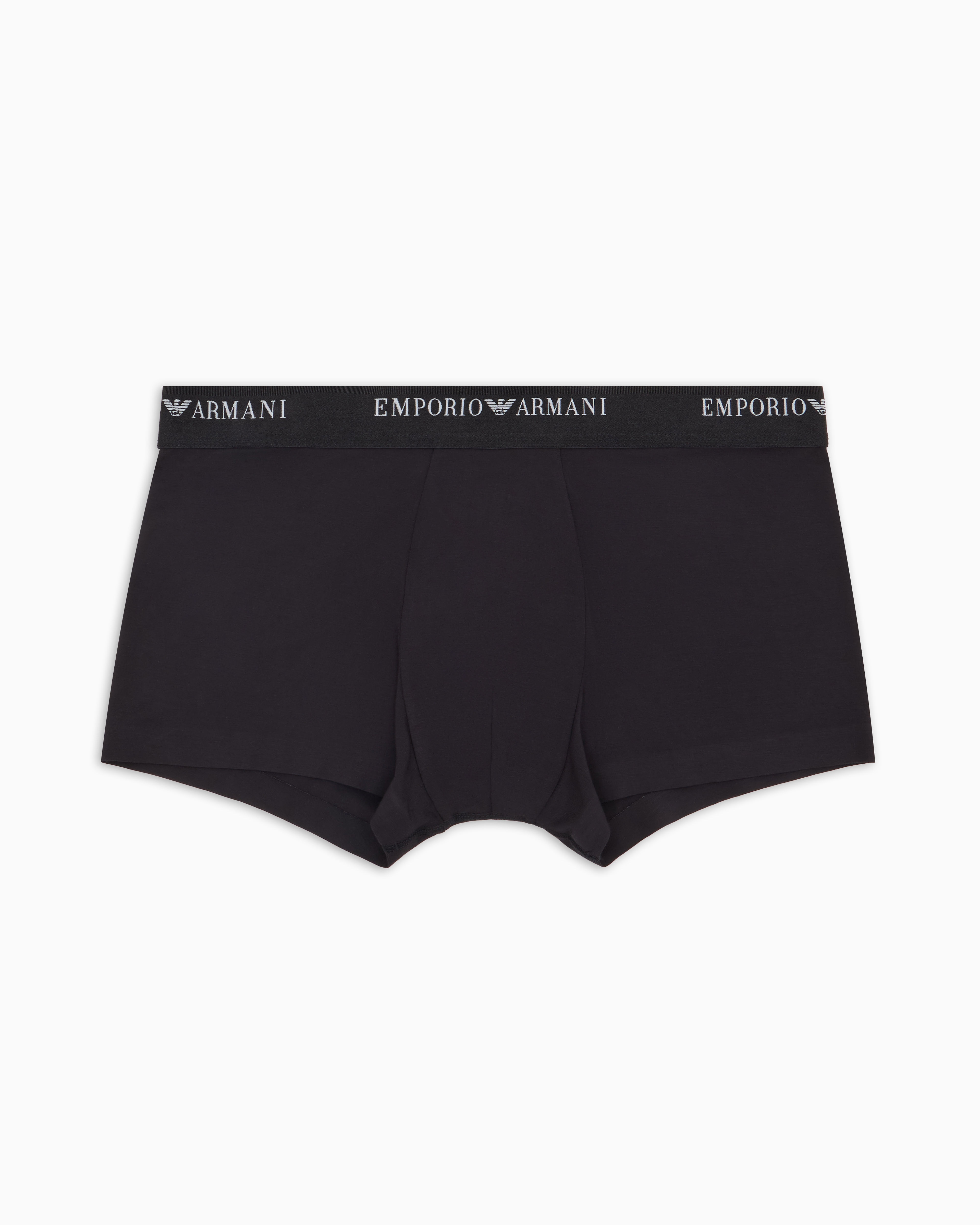 Shop Emporio Armani Eng Anliegende Boxershort Aus Weichem Modal Mit Logobund In Schwarz