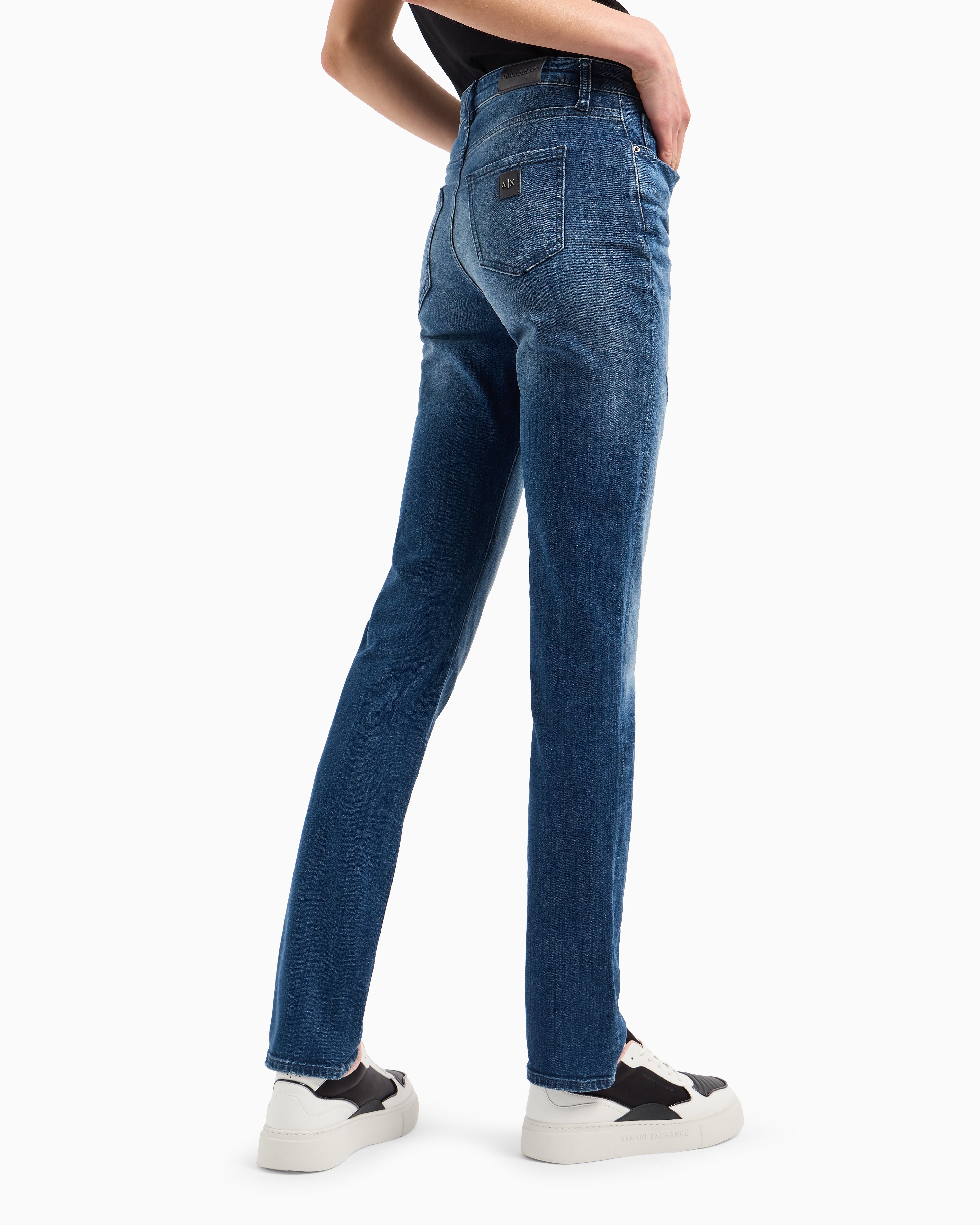 Shop Armani Exchange J45 Slim Fit Jeans In Stretch Denim In Blue