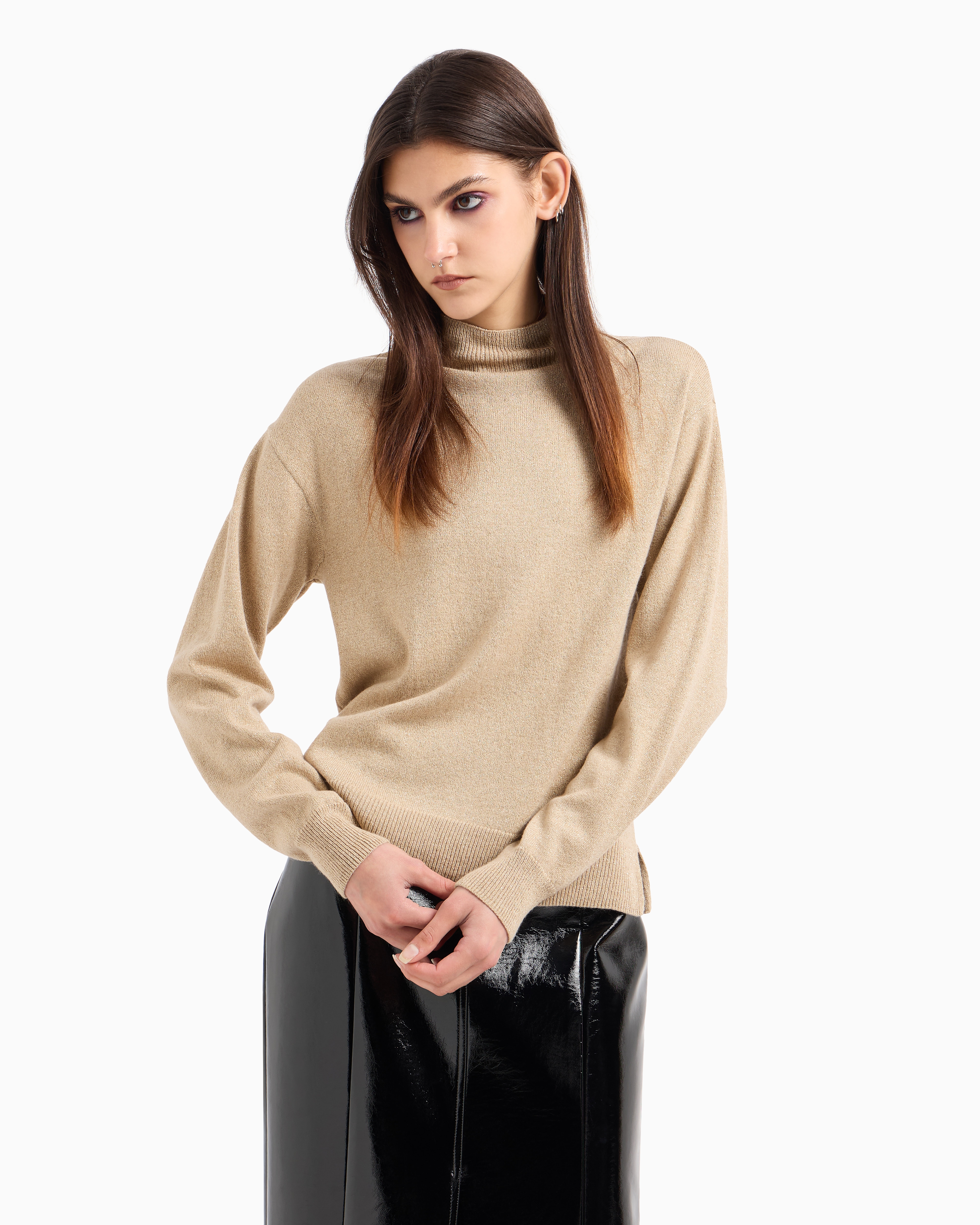 Turtleneck sweater with soft collar | Armani Exchange