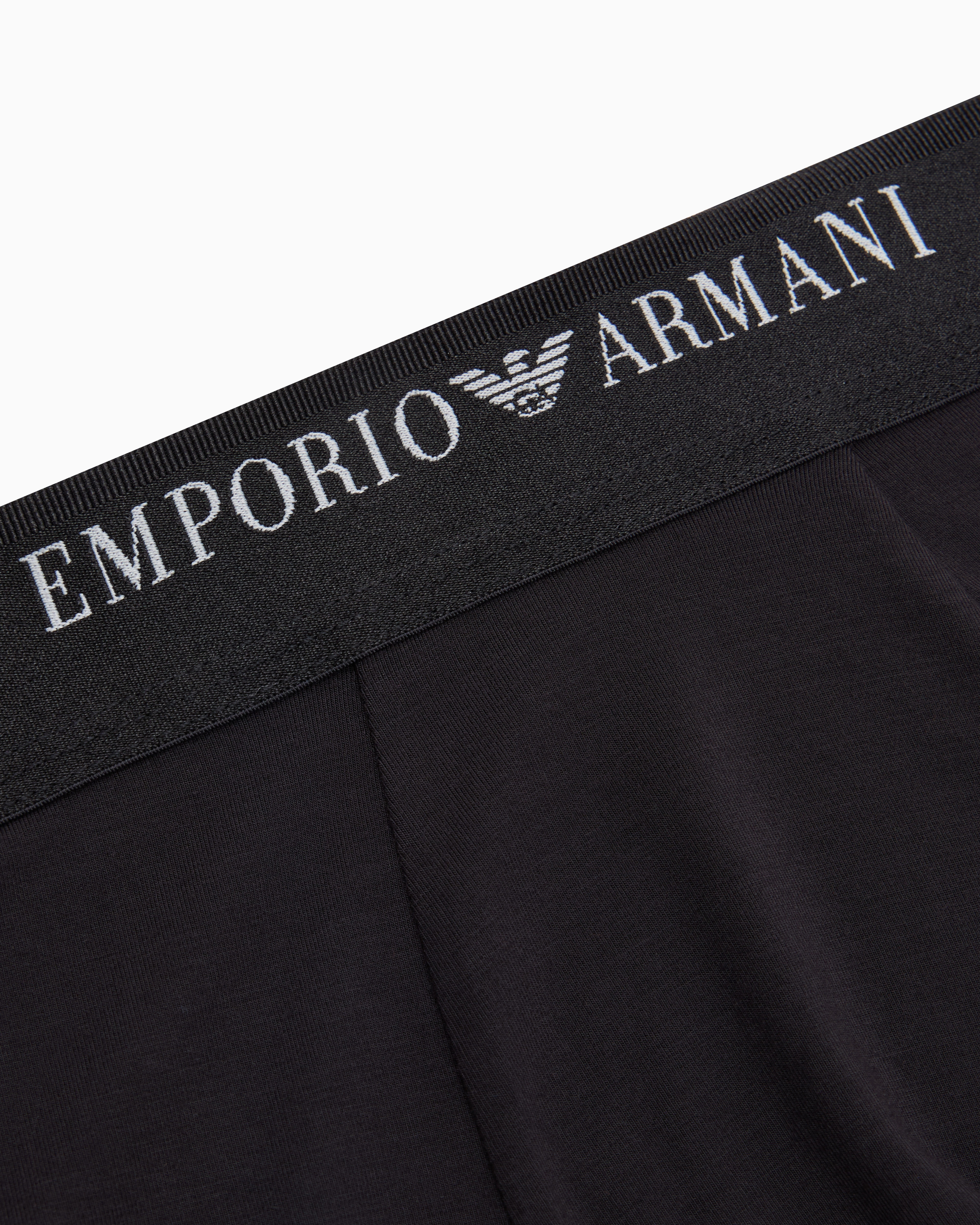 Shop Emporio Armani Eng Anliegende Boxershort Aus Weichem Modal Mit Logobund In Schwarz