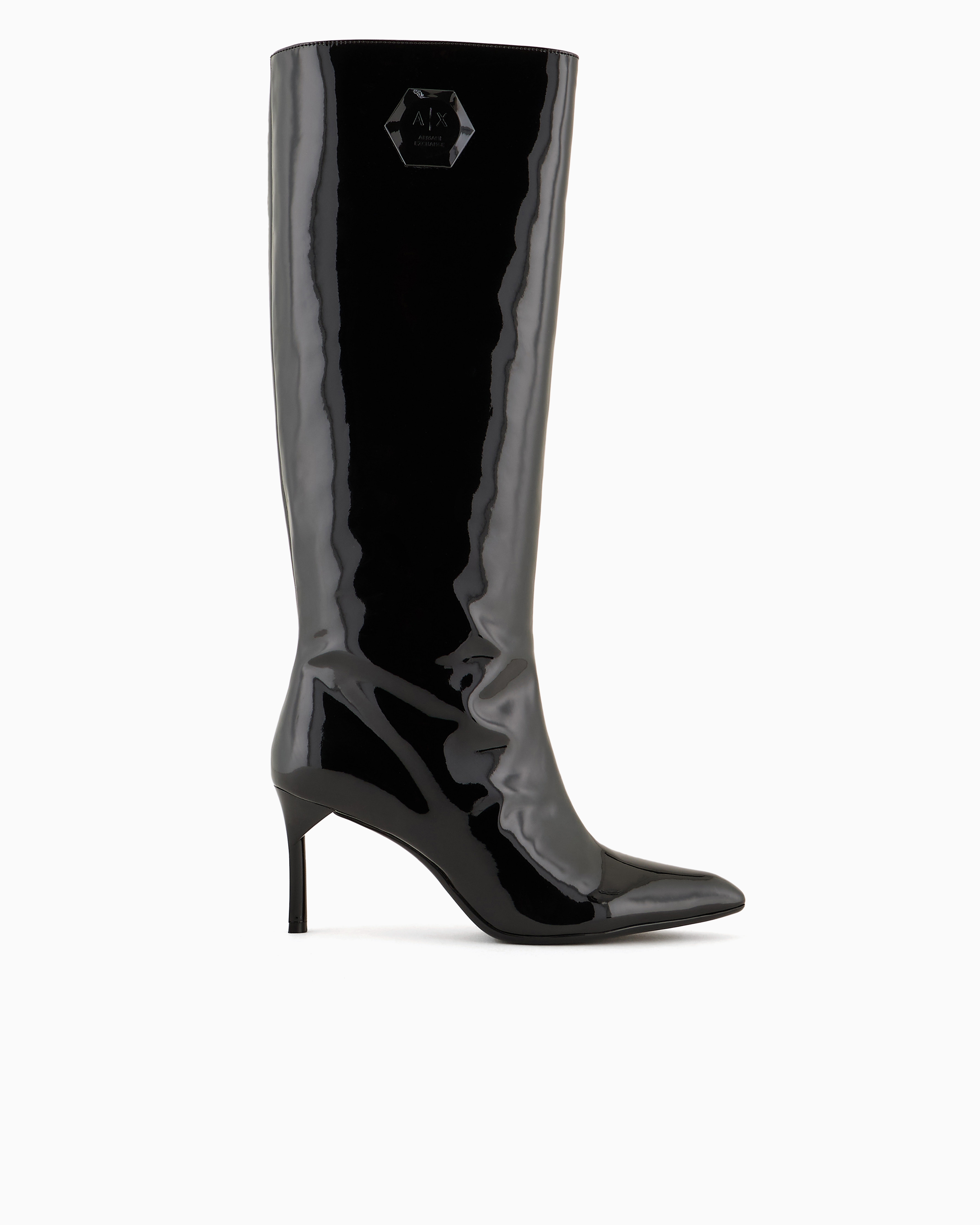 Armani Exchange Official Store Boots In Black