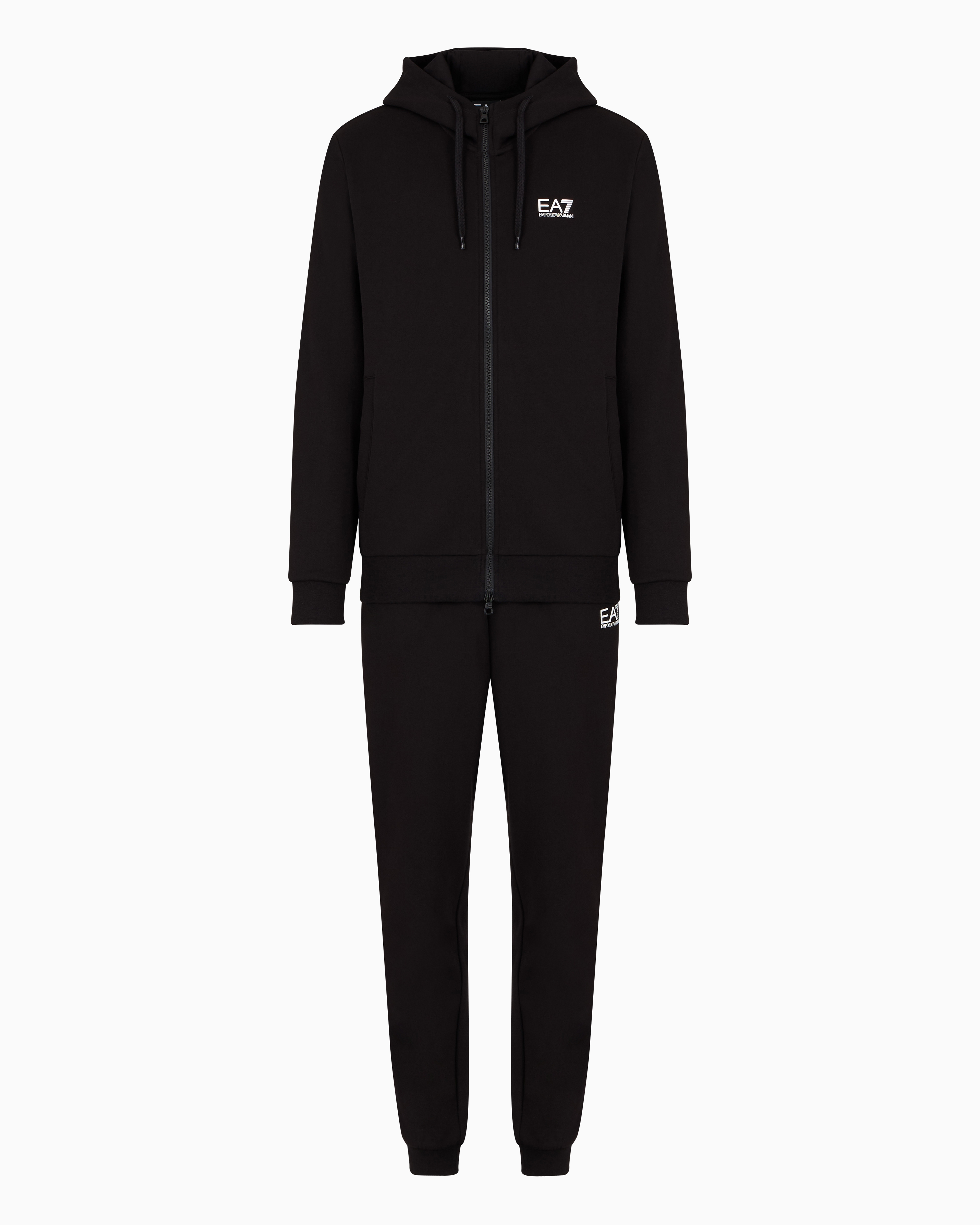 Ea7 Logo-print Track Jacket In Black