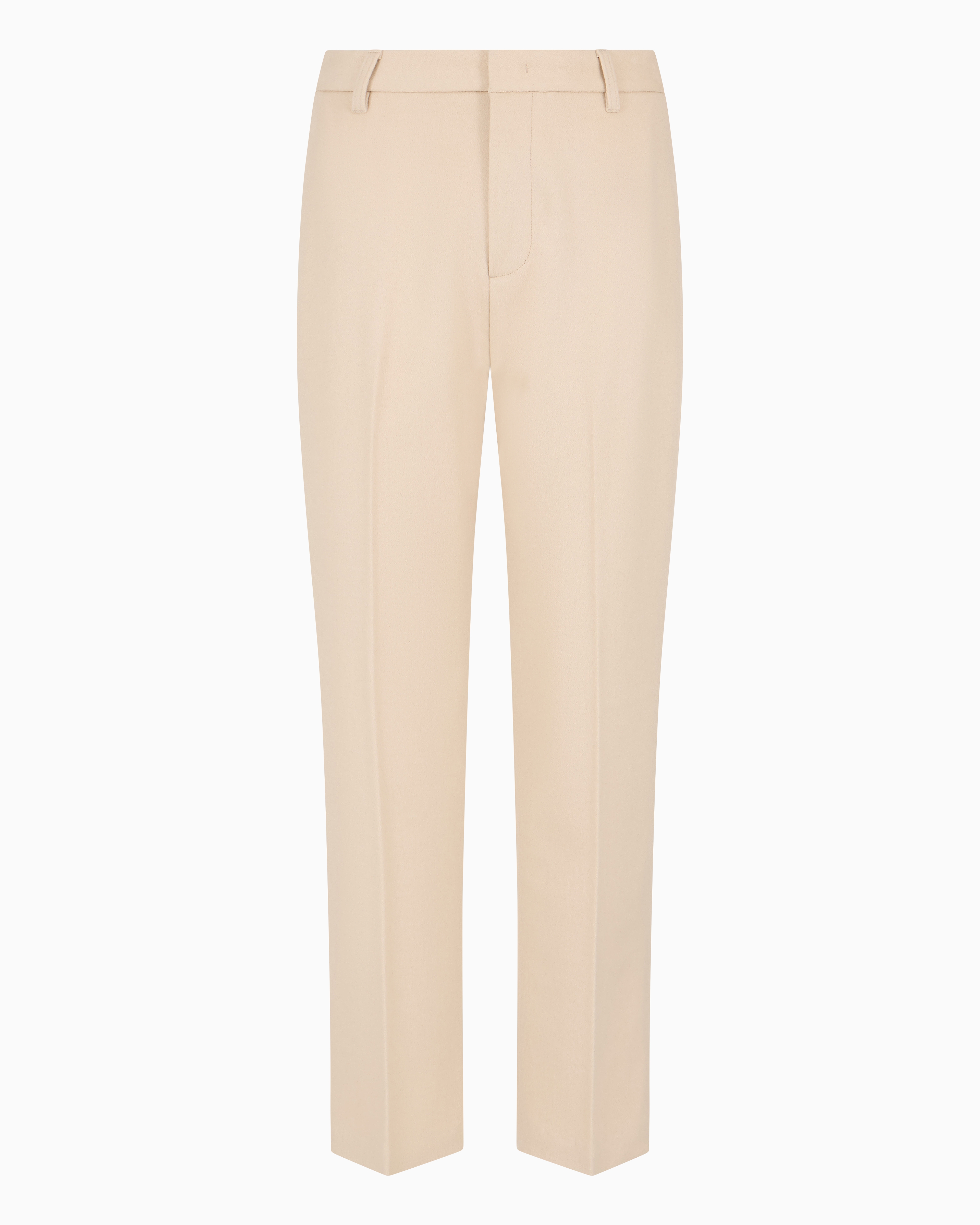 Emporio Armani Official Store Chinos In Virgin Wool In White