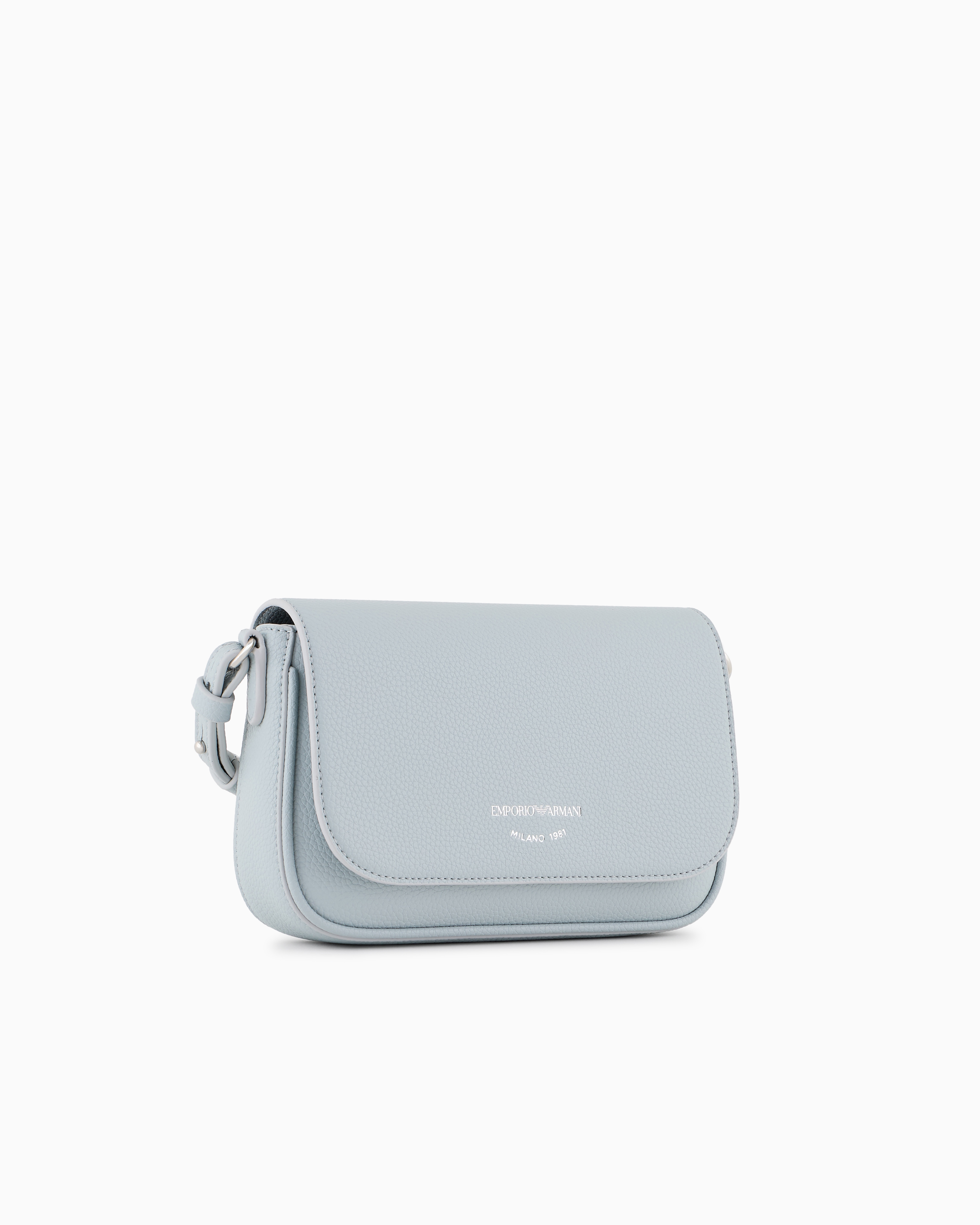 Emporio Armani Official Store Deer-print Mini Bag In Light Gray