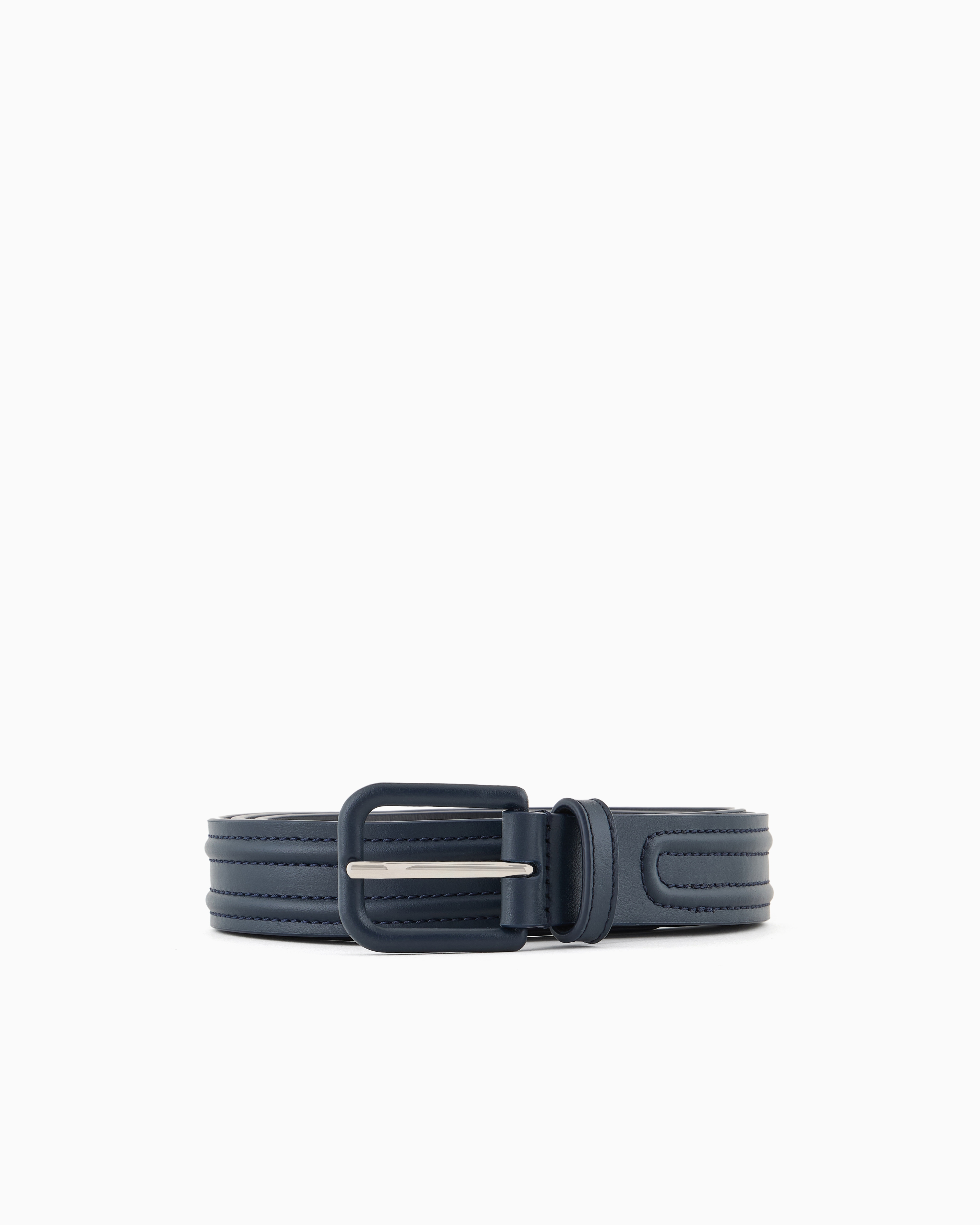 Giorgio Armani ホワイトベルト Leather belt with buckle | Giorgio Armani