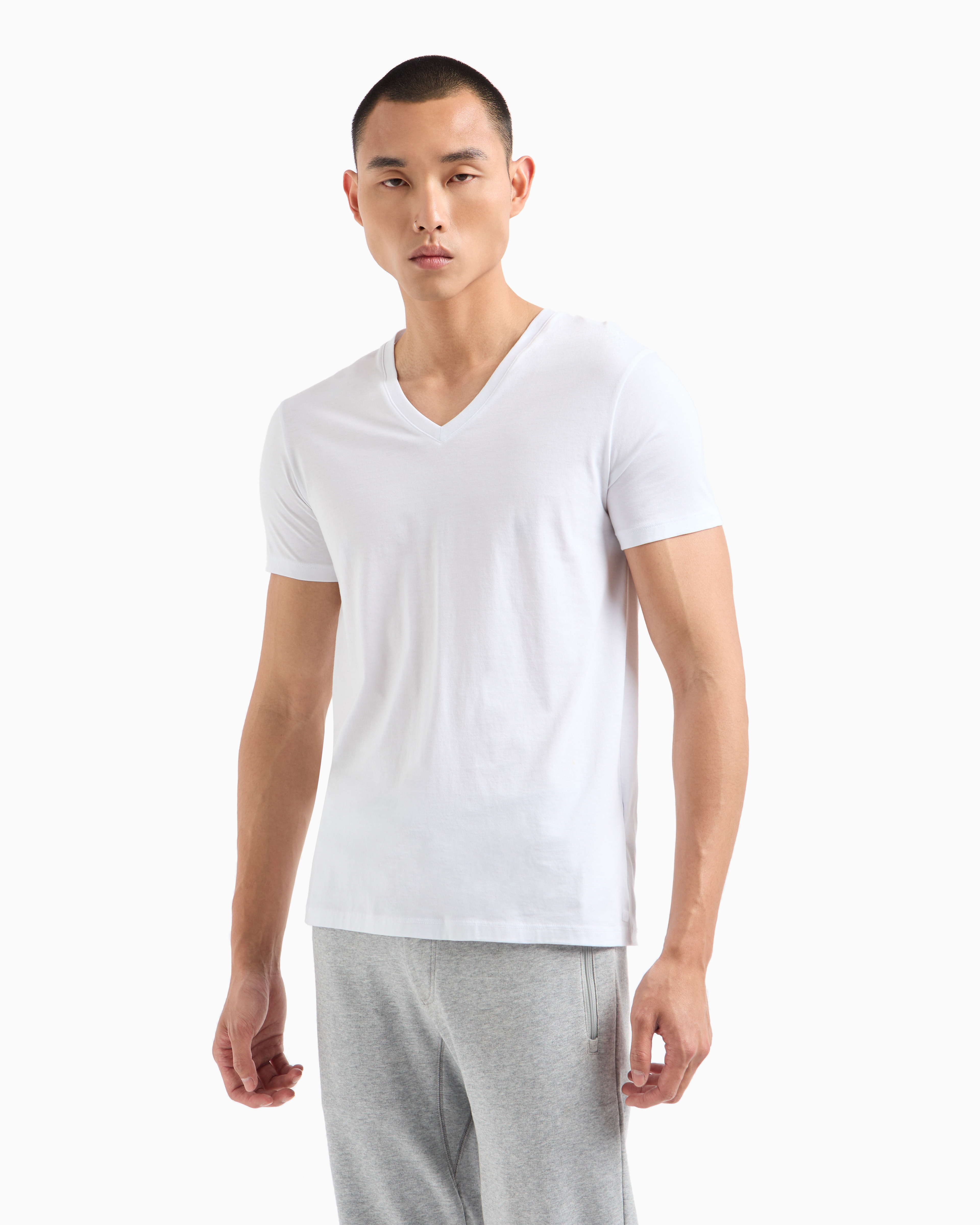 Armani Exchange Regular Fit T-shirt In Pima Cotton Jersey In White