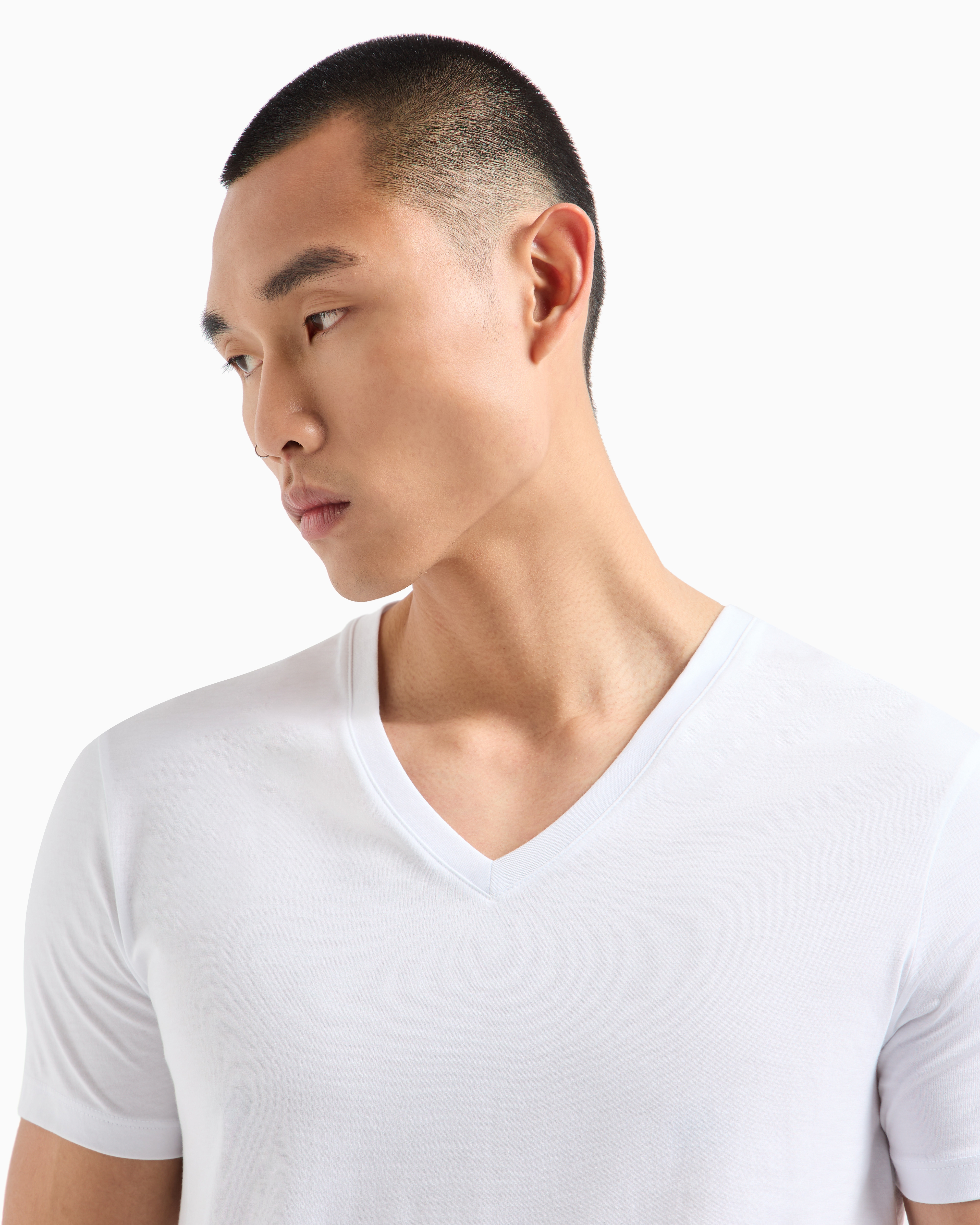 Armani Exchange Regular Fit T-shirt In Pima Cotton Jersey In White