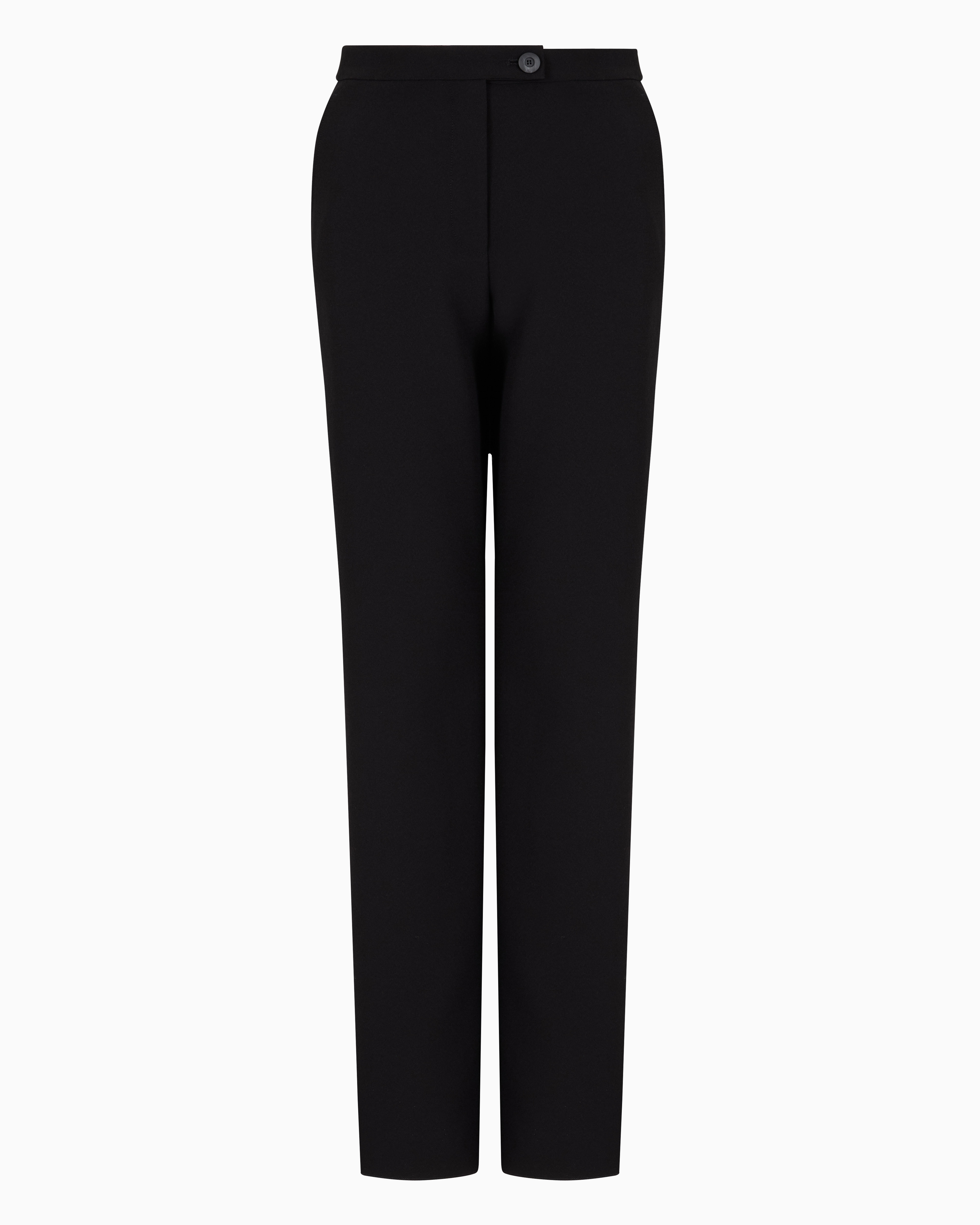 Emporio Armani Stretch Technical Sablé Chinos In Black